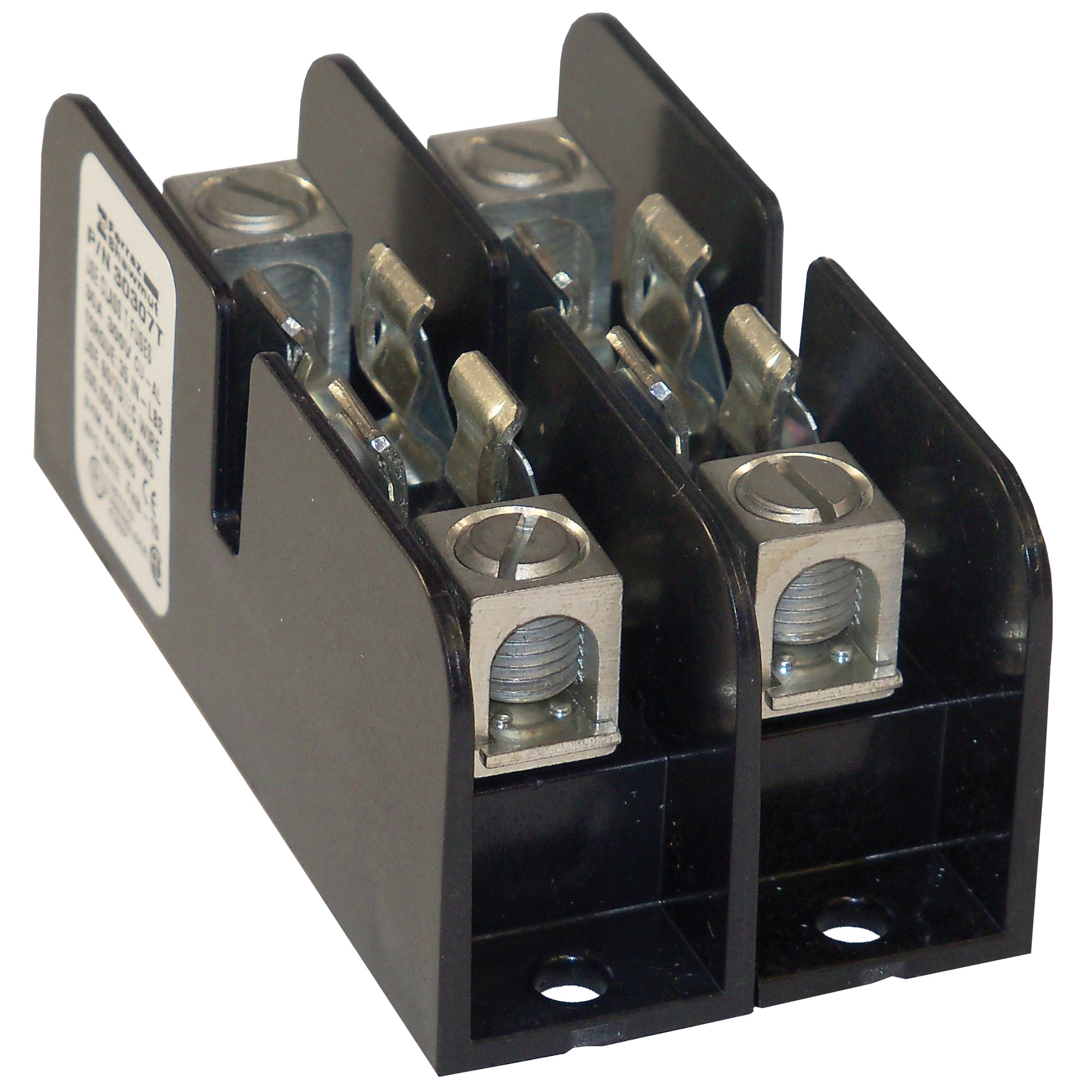 Fuse Block 300VAC 300VDC Class T 30A 2-Pole Box with Reinforced Clip