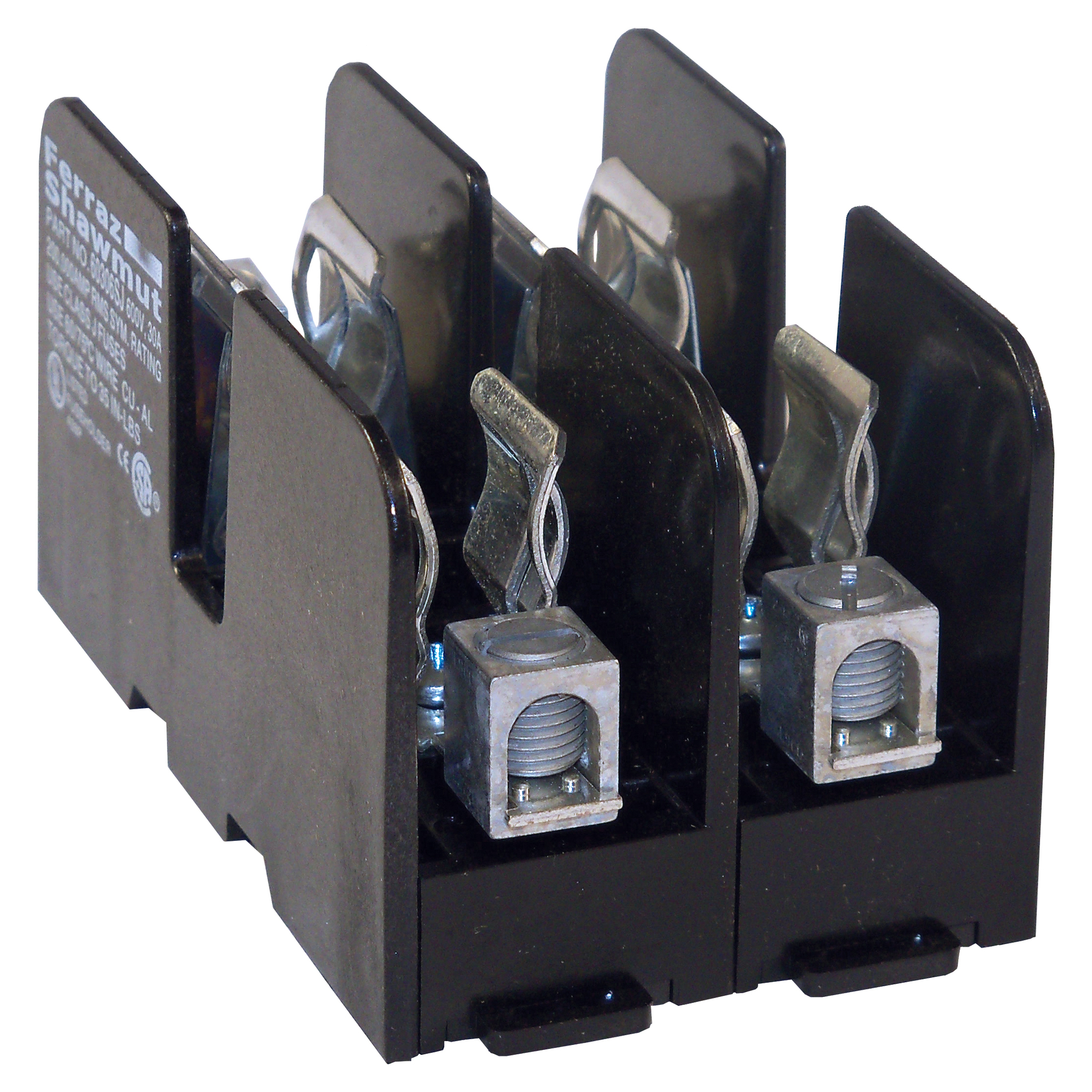 Fuse Block 600VAC 600VDC Class J 30A 2-Pole Box with Reinforced Clip