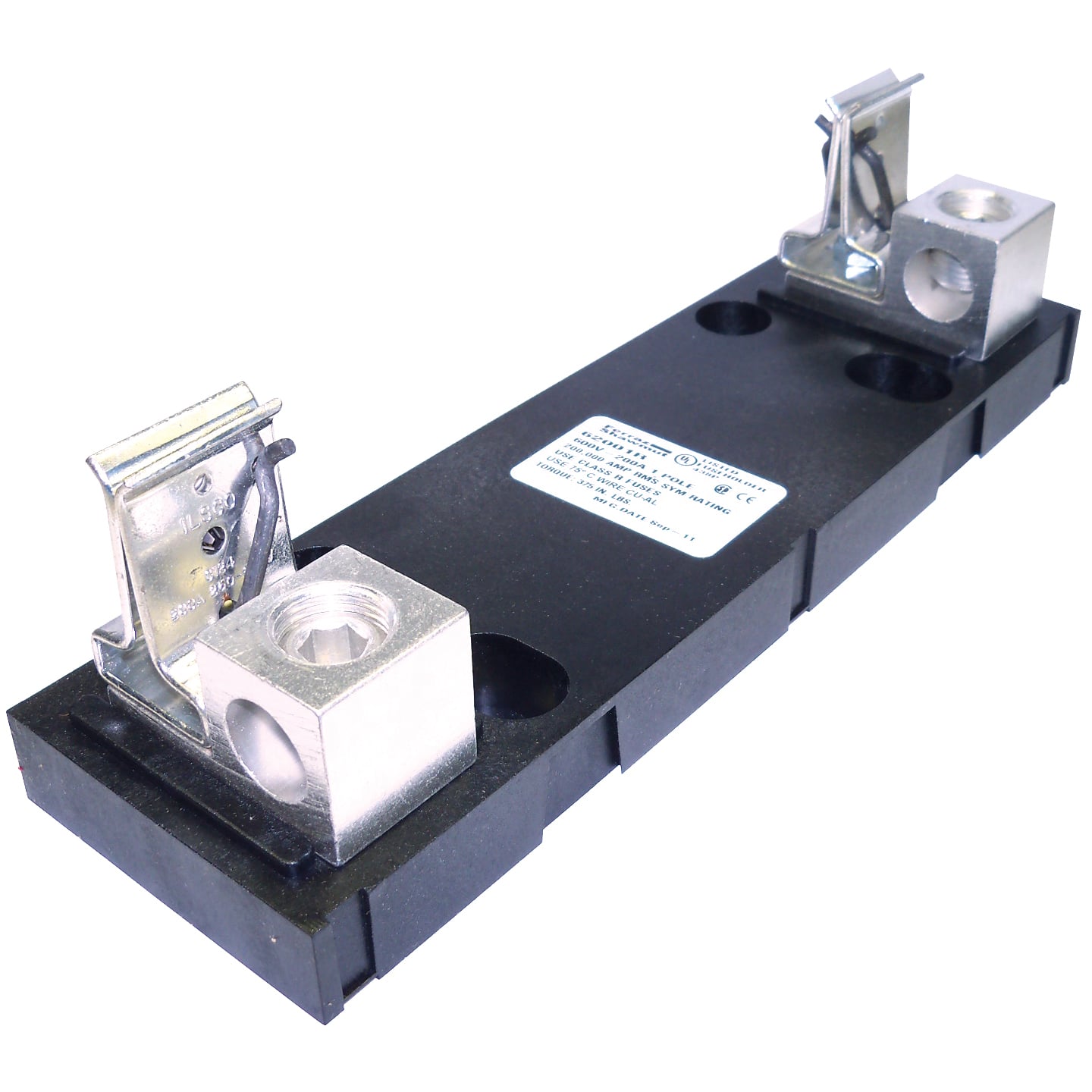 Fuse Block 600VAC 600VDC Class R 200A 1-Pole Box Side-Clip