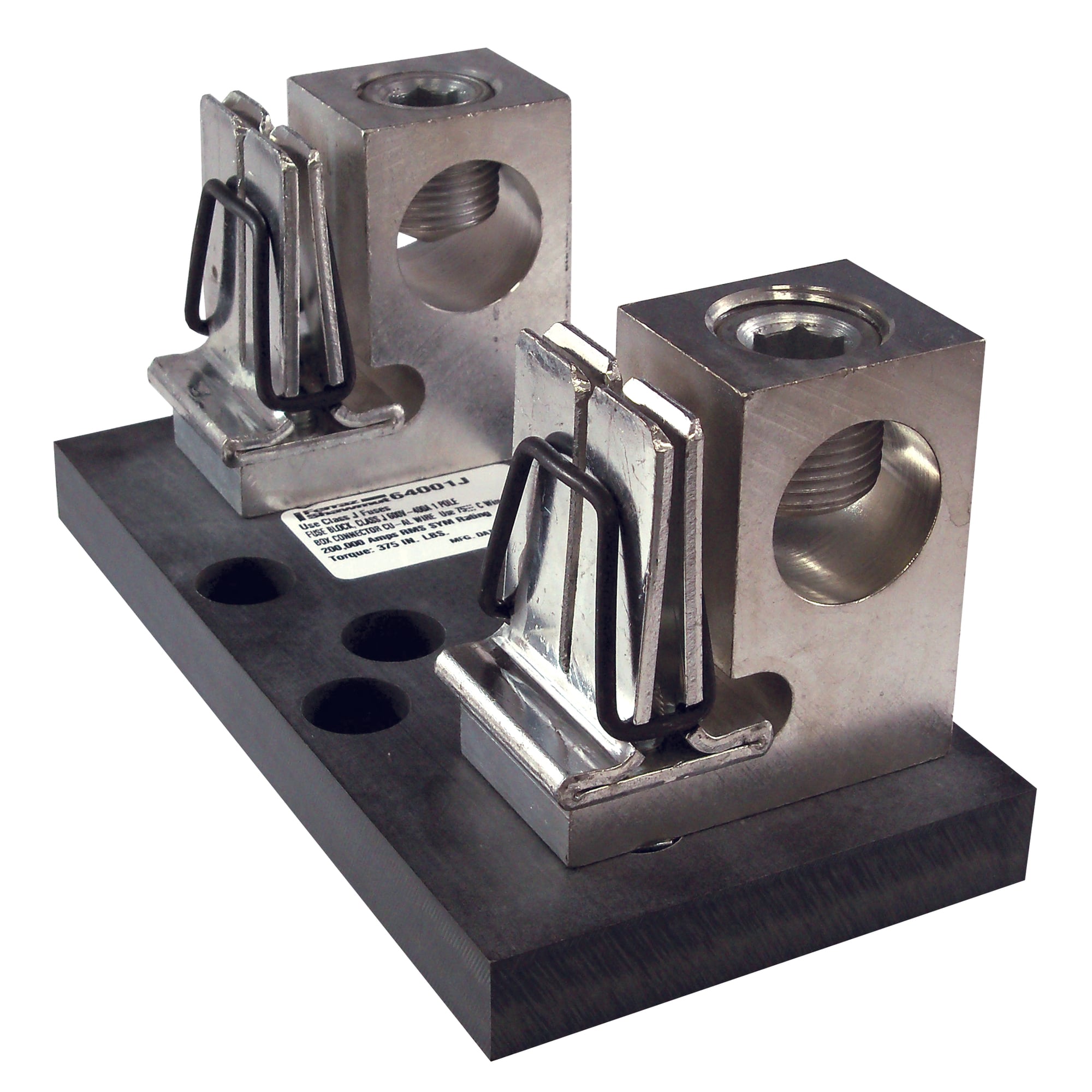 Fuse Block 600VAC 600VDC Class J 400A 1-Pole Box Side-Clip