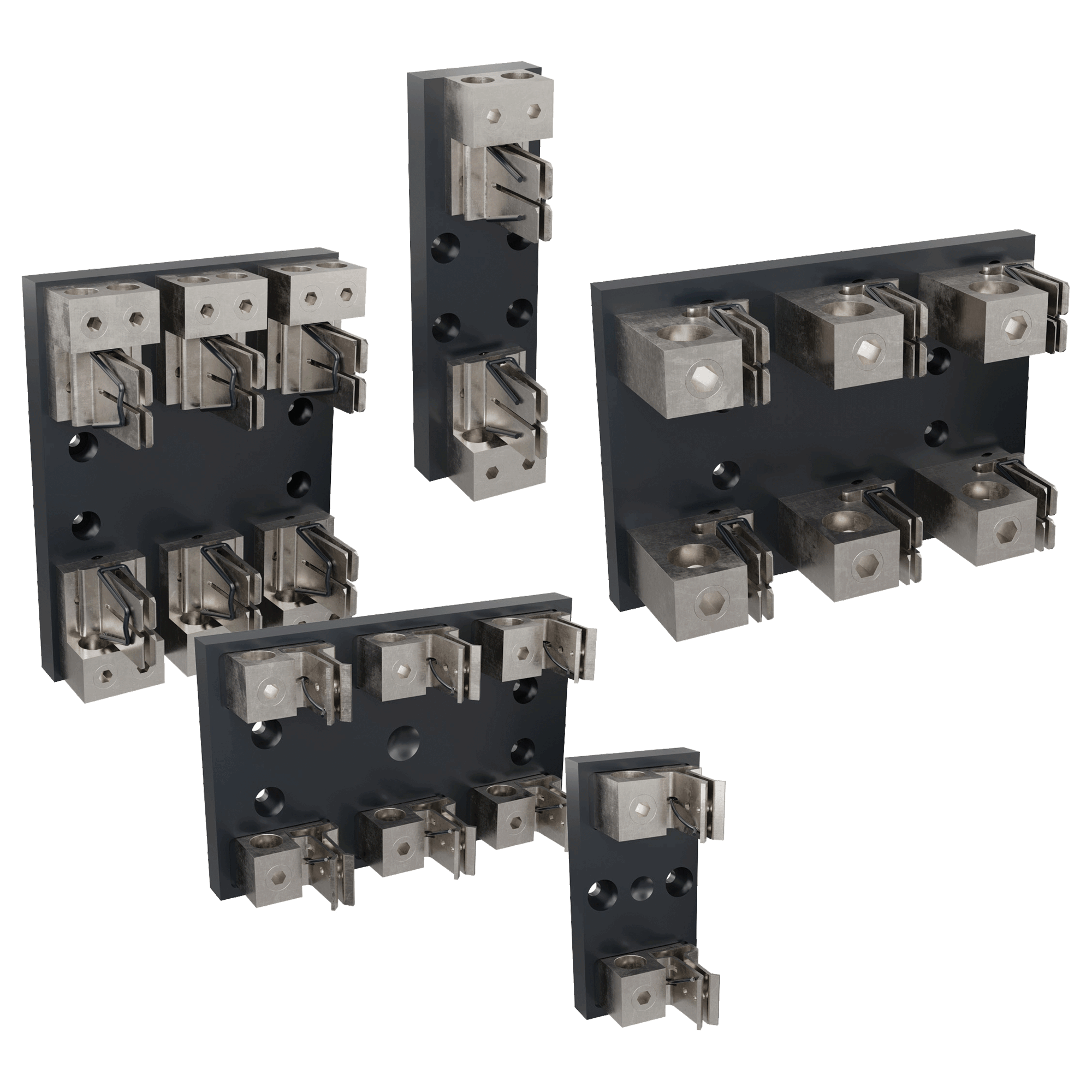 Fuse Block 600VAC 600VDC Class J 400A 3-Pole Box Side-Clip