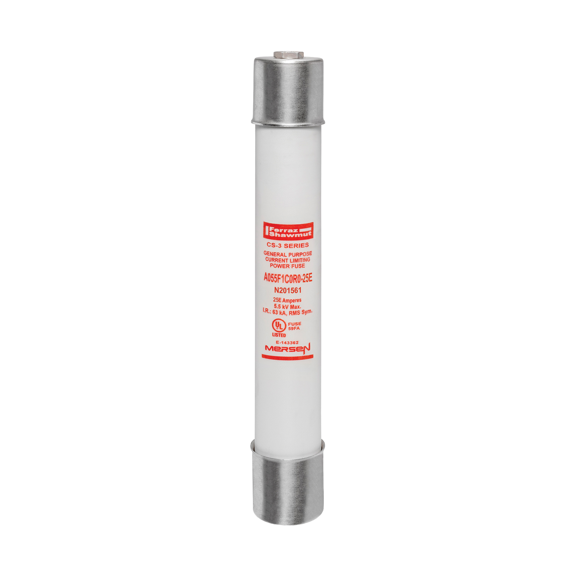 MV E-Rated Fuse 5500VAC 25A Series: C0R0 Visual Indicator