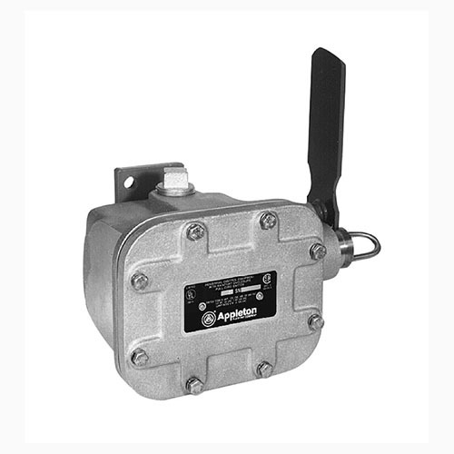 Conveyor Control Pull Cord Switch, Right Hand Single-End, Series: AFU, 120/240/480/600 VAC/115/230 VDC, 15/0.8/0.4 A, 1NO-NC Contact Configuration, 1 Pole, Plunger Actuator, Flag Arm Indicator, NEMA 3/4/4X/12/IP66 Enclosure, Lug Mounting, Cast Aluminum Case, Environmental Conditions: -40 to 151 deg F, 11-3/16 in L x 7-7/8 in D x 5-1/2 in H Dimensions