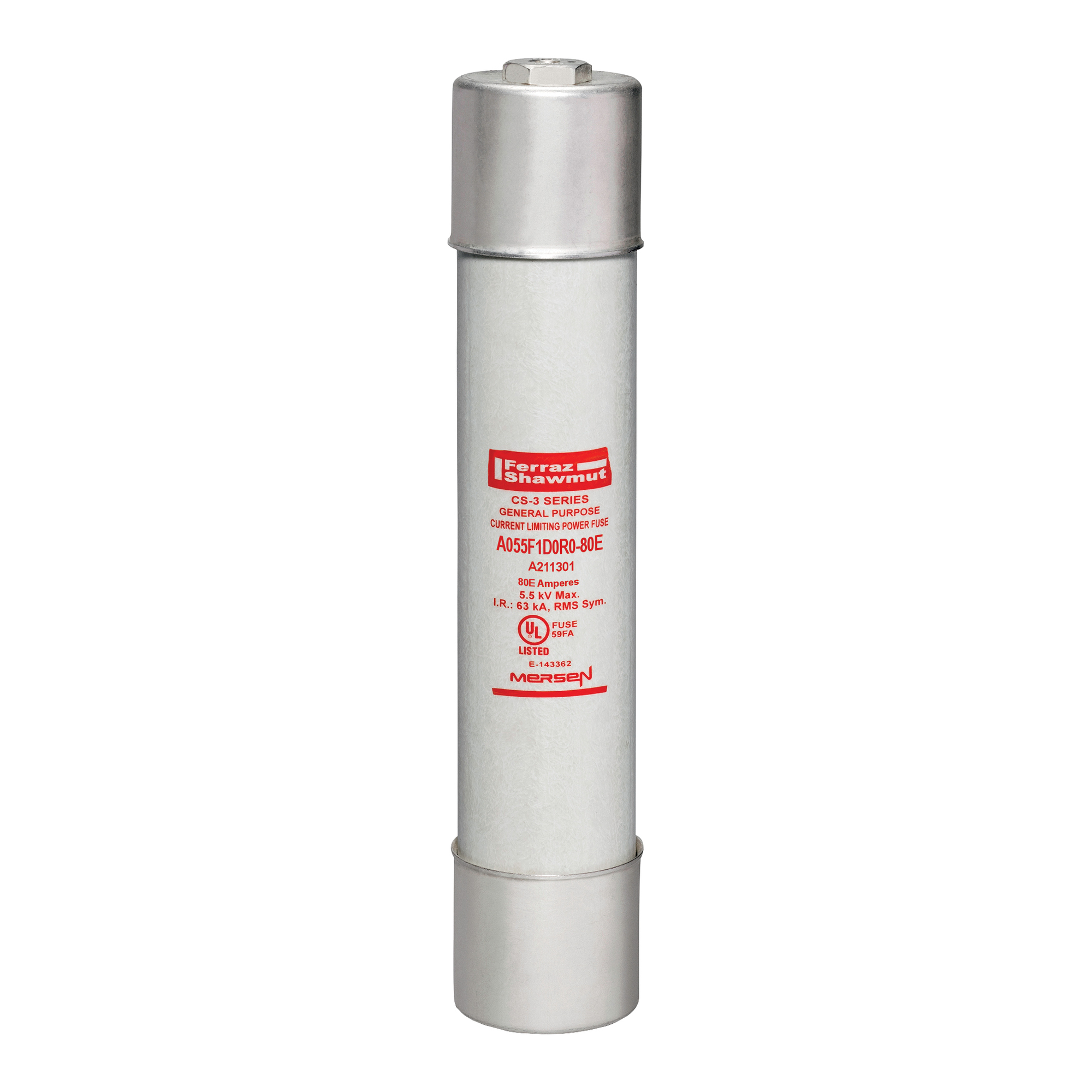 MV E-Rated Fuse 5500VAC 80A Series: D0R0 Visual Indicator