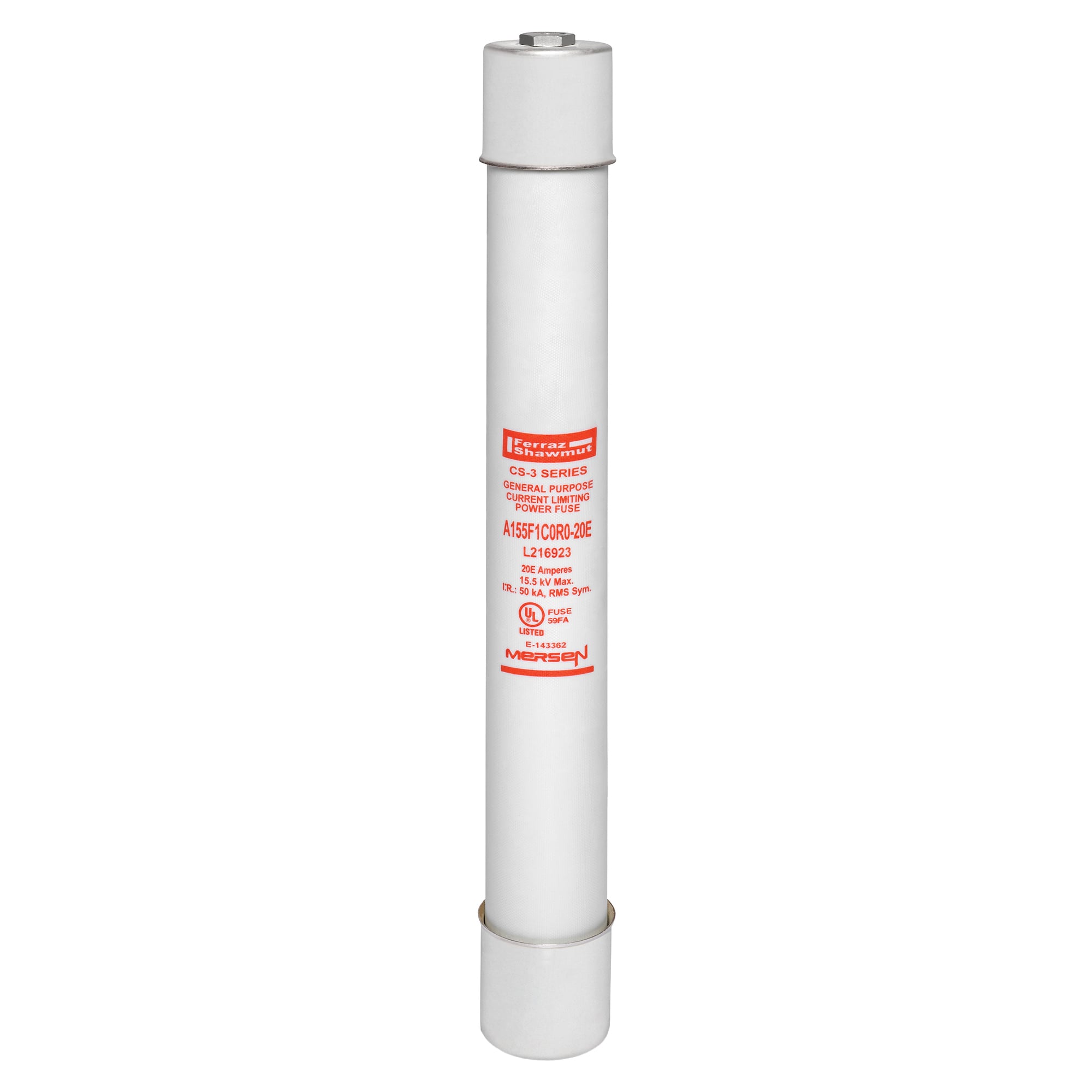 MV E-Rated Fuse 15500VAC 20A Series: C0R0 Visual Indicator