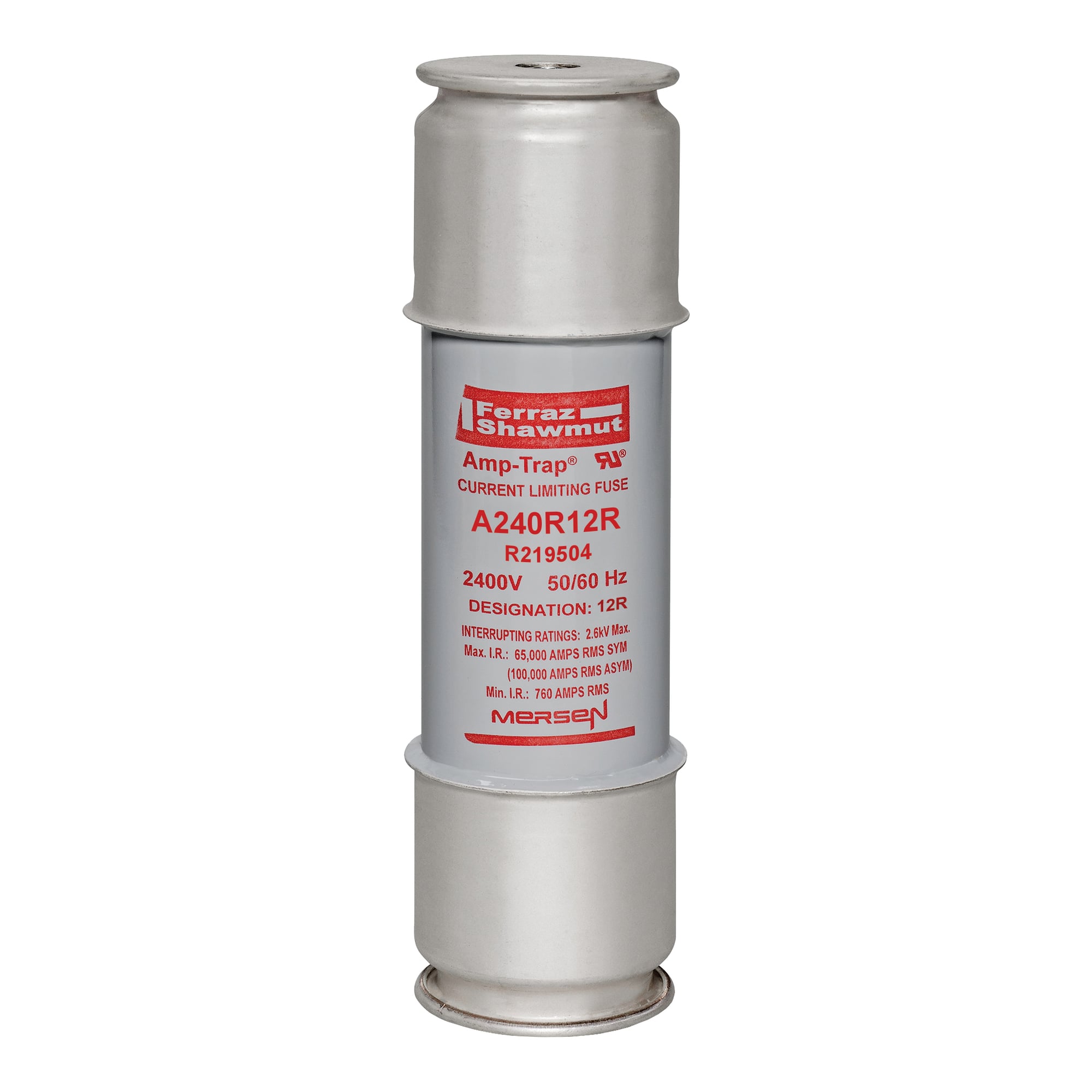 R-Rated MV Fuse 2400VAC 12R Mounting: Ferrule Visual Indicator