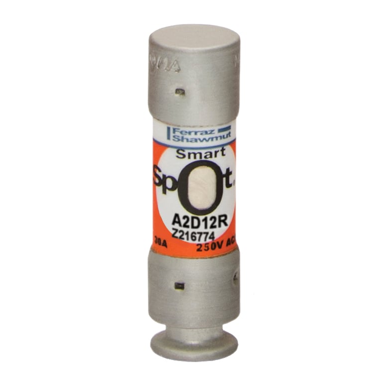 Fuse A2D-R - Class RK1 - Time-Delay 250VAC 250VDC 12A Ferrule SmartSpot
