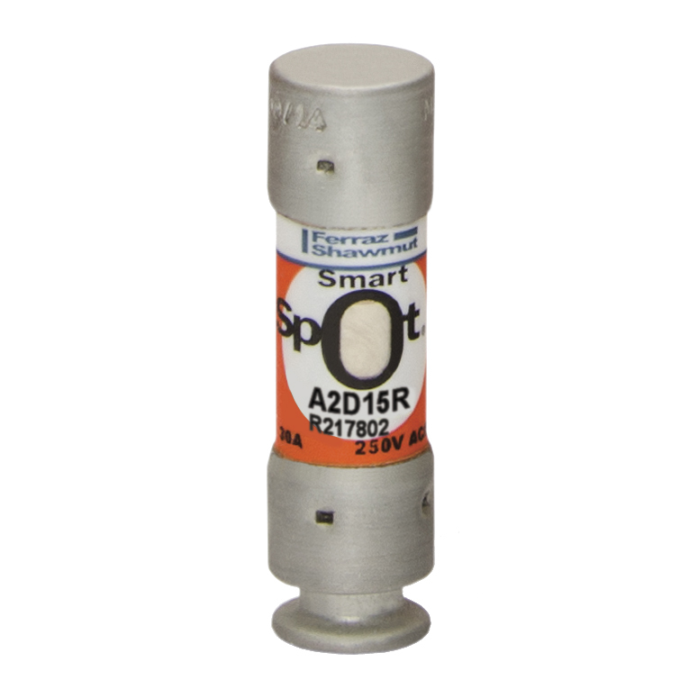 Fuse A2D-R - Class RK1 - Time-Delay 250VAC 250VDC 15A Ferrule SmartSpot