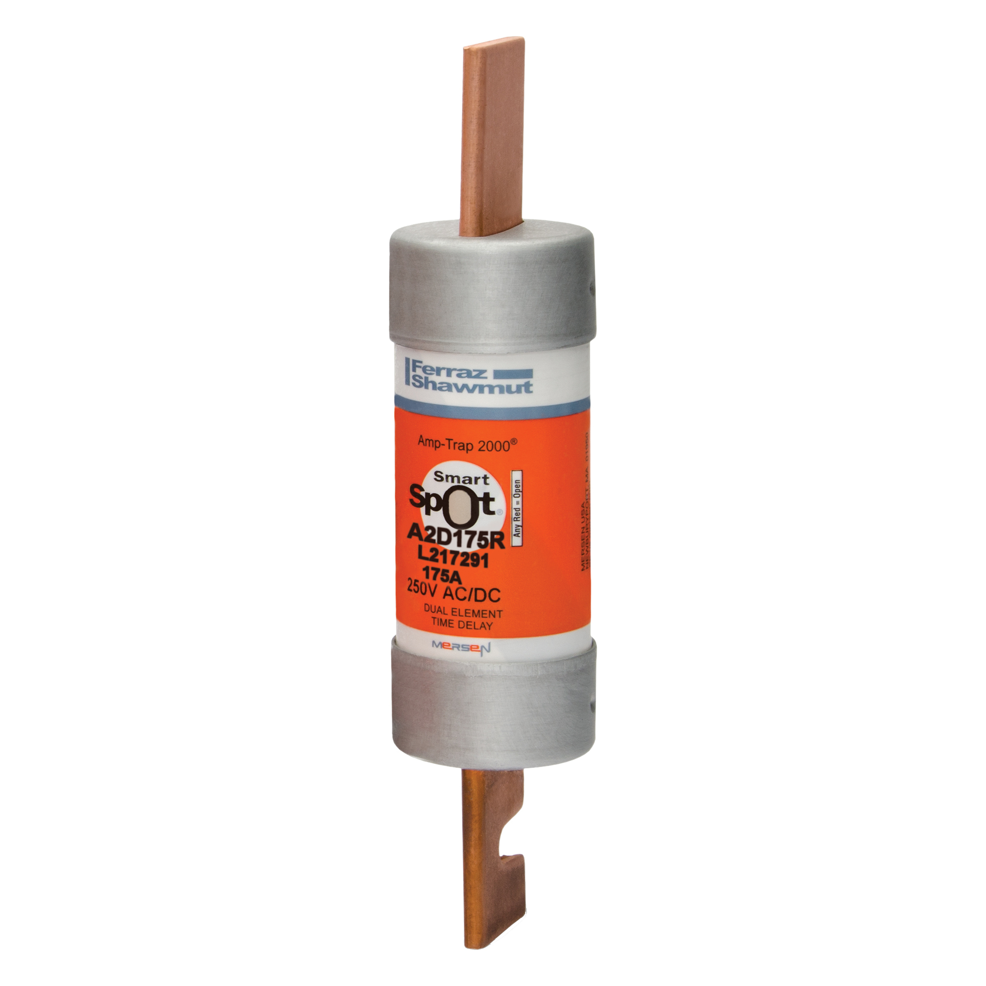 Fuse A2D-R - Class RK1 - Time-Delay 250VAC 250VDC 175A Blade SmartSpot