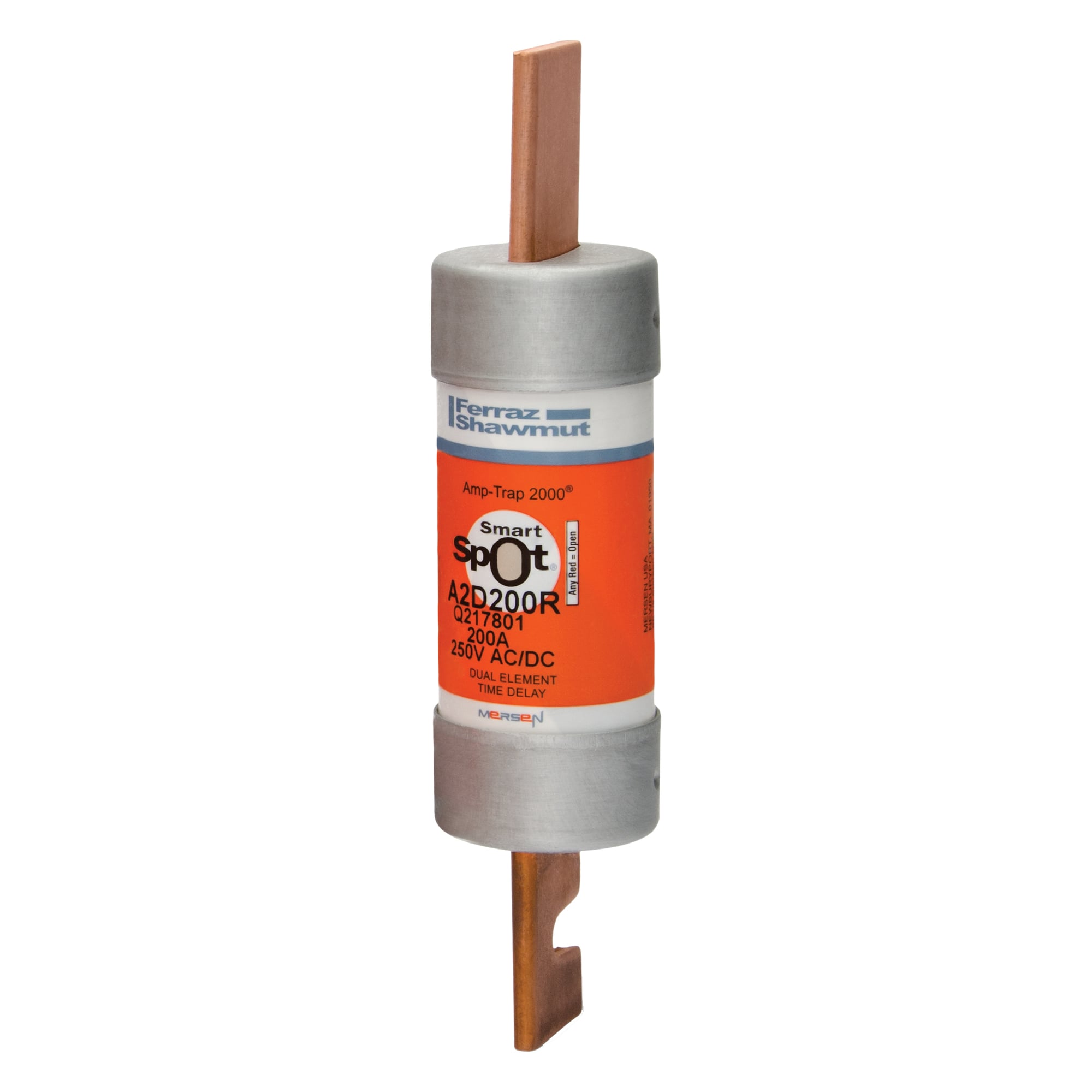 Fuse A2D-R - Class RK1 - Time-Delay 250VAC 250VDC 200A Blade SmartSpot