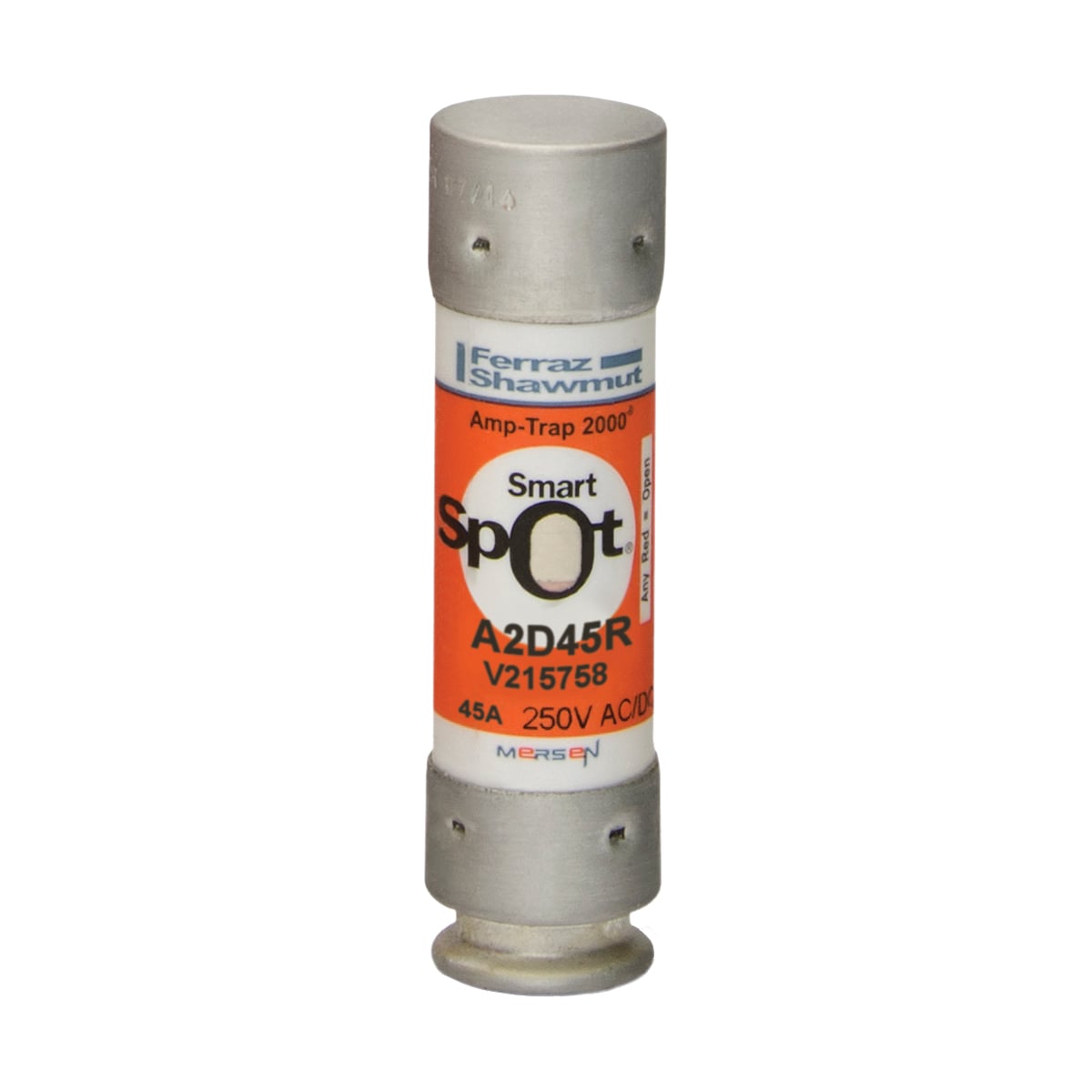 Fuse A2D-R - Class RK1 - Time-Delay 250VAC 250VDC 45A Ferrule SmartSpot