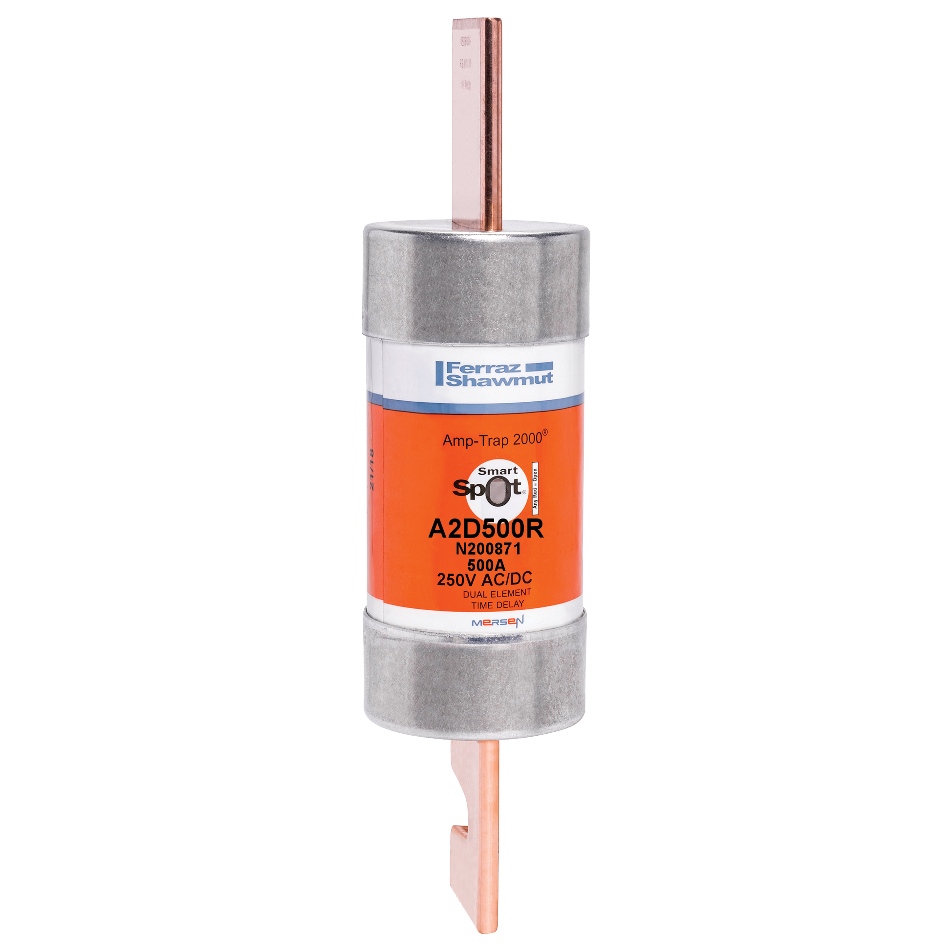 Fuse A2D-R - Class RK1 - Time-Delay 250VAC 250VDC 500A Blade SmartSpot