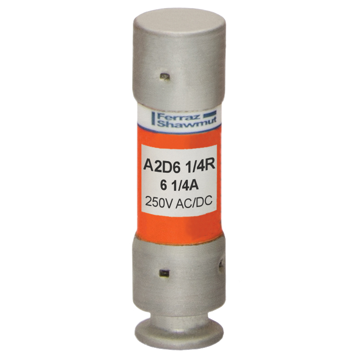 Fuse A2D-R - Class RK1 - Time-Delay 250VAC 250VDC 6.25A Ferrule
