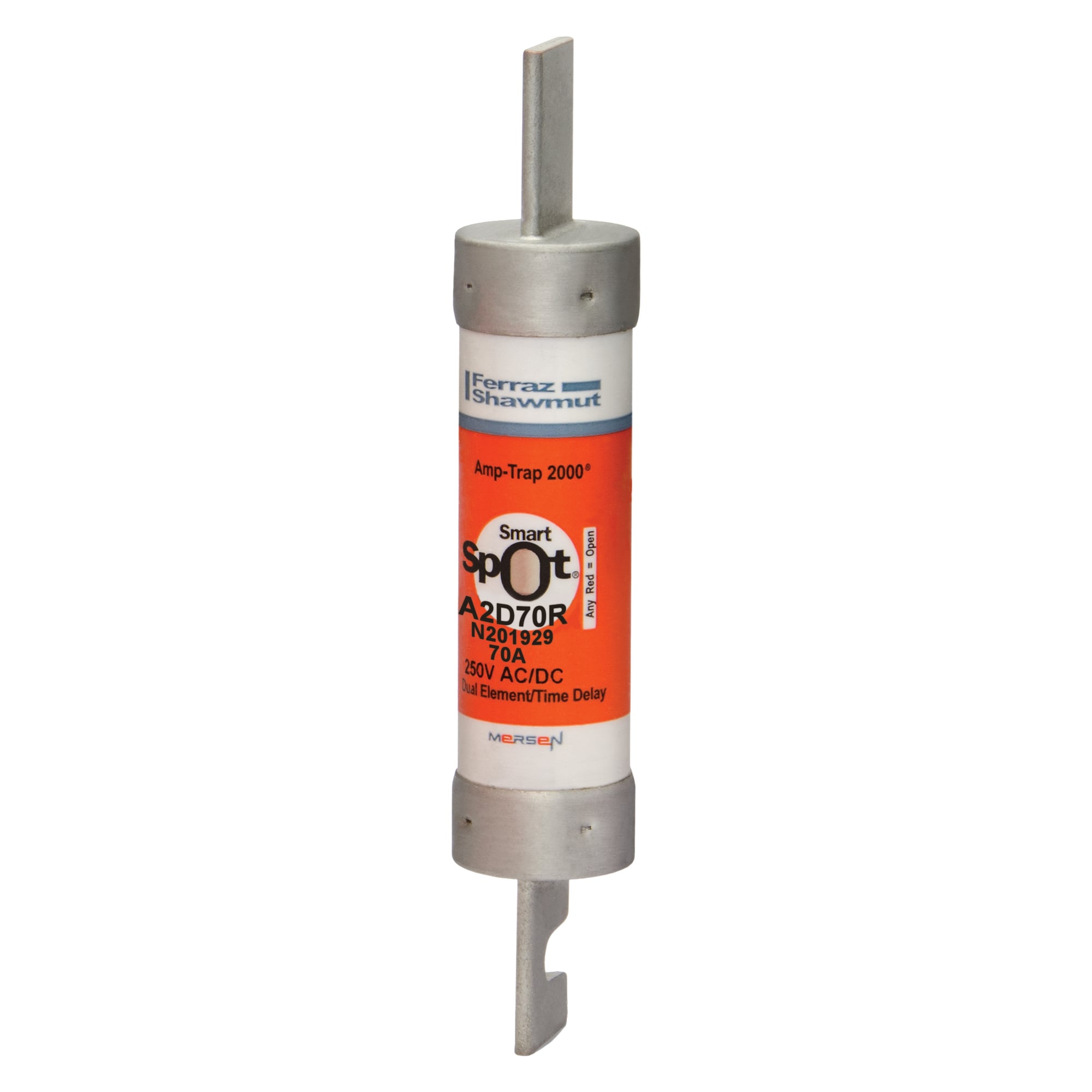 Fuse A2D-R - Class RK1 - Time-Delay 250VAC 250VDC 70A Blade SmartSpot
