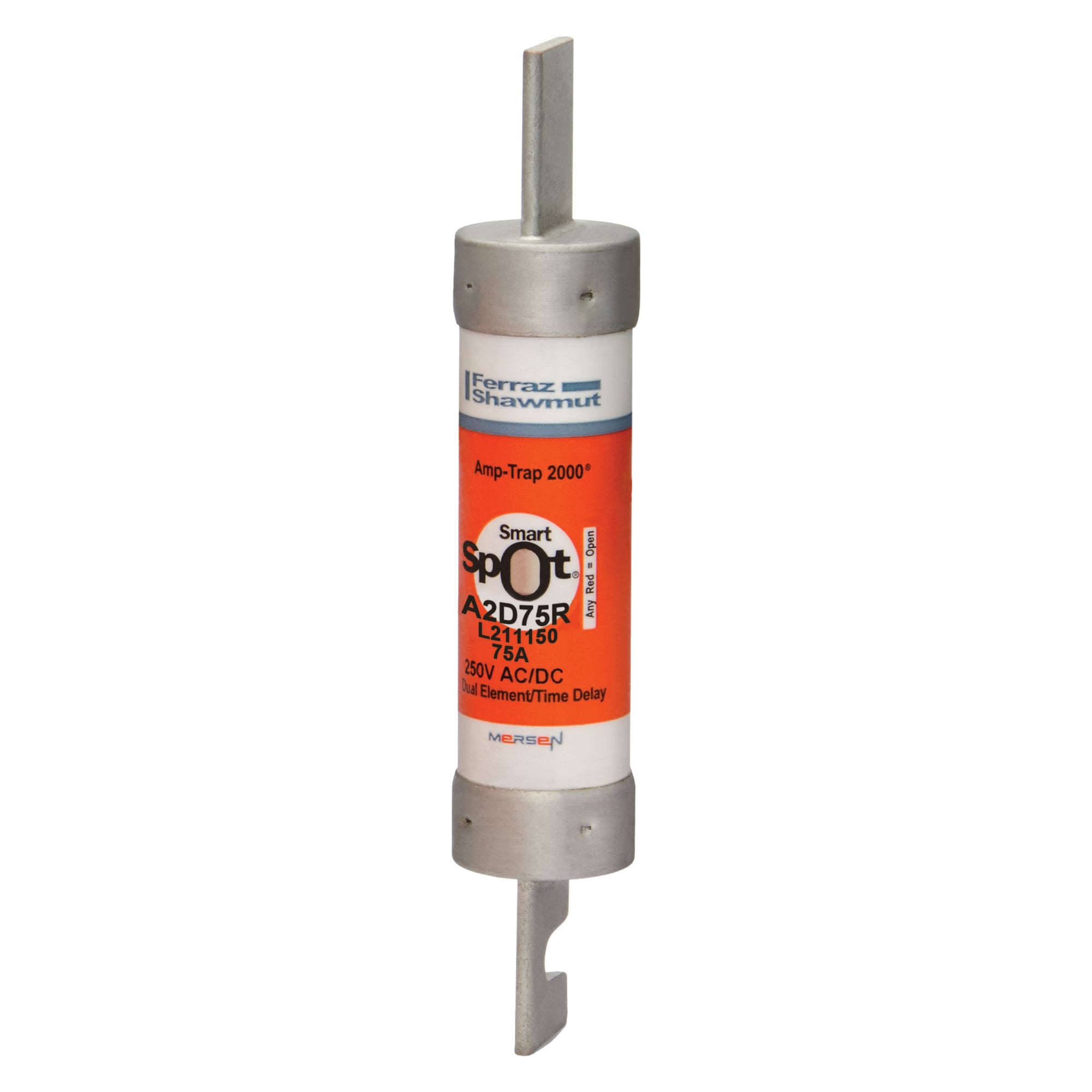 Fuse A2D-R - Class RK1 - Time-Delay 250VAC 250VDC 75A Blade SmartSpot