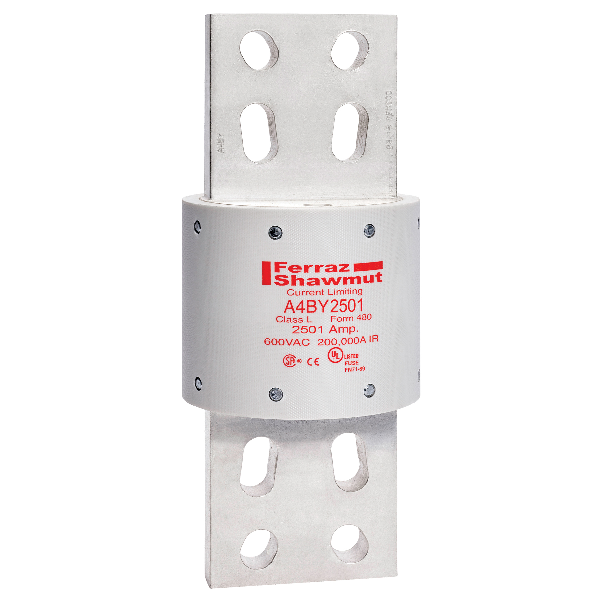 Fuse A4BY - Class L - Time-Delay 600VAC 300VDC 2001A Blade