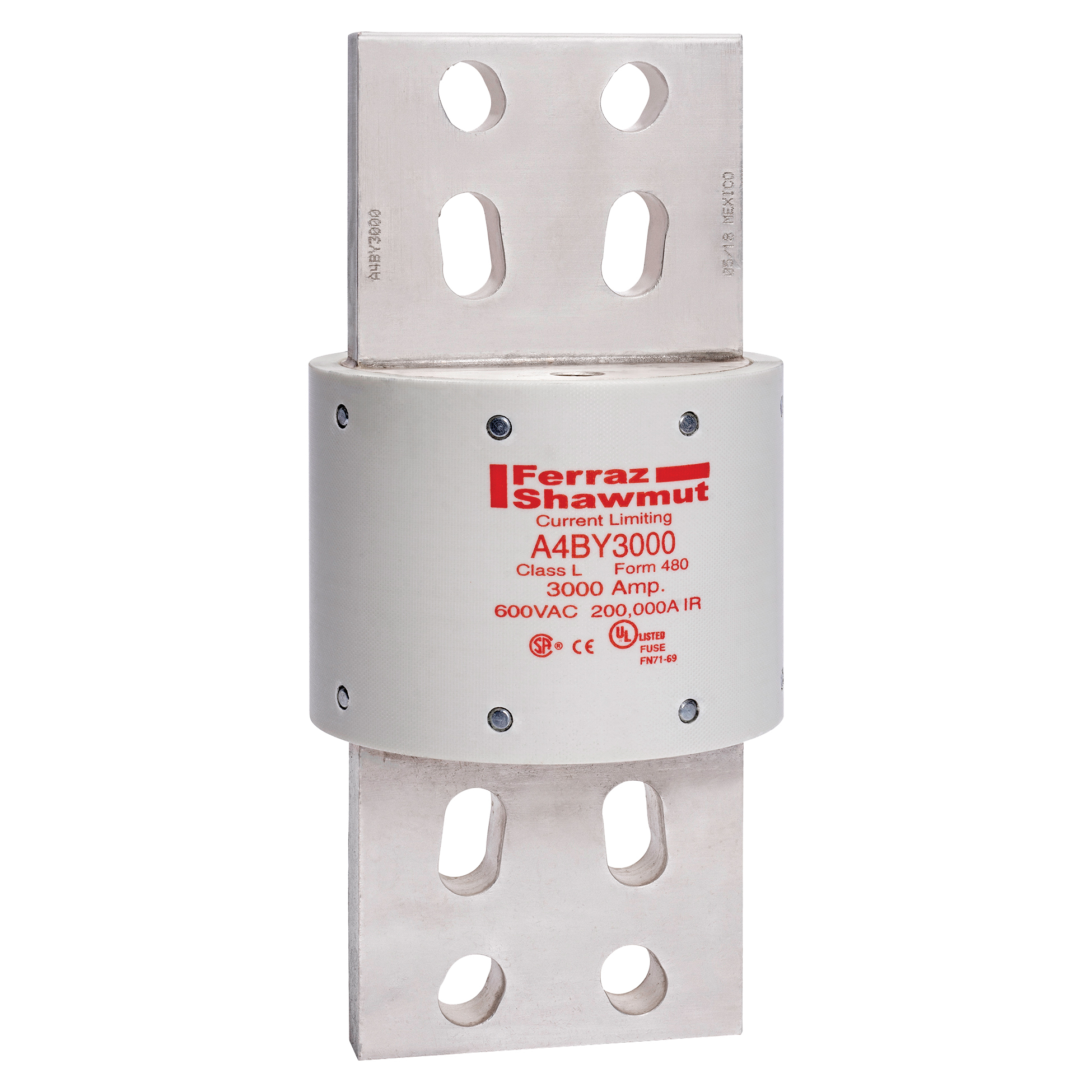 Fuse A4BY - Class L - Time-Delay 600VAC 300VDC 3000A Blade