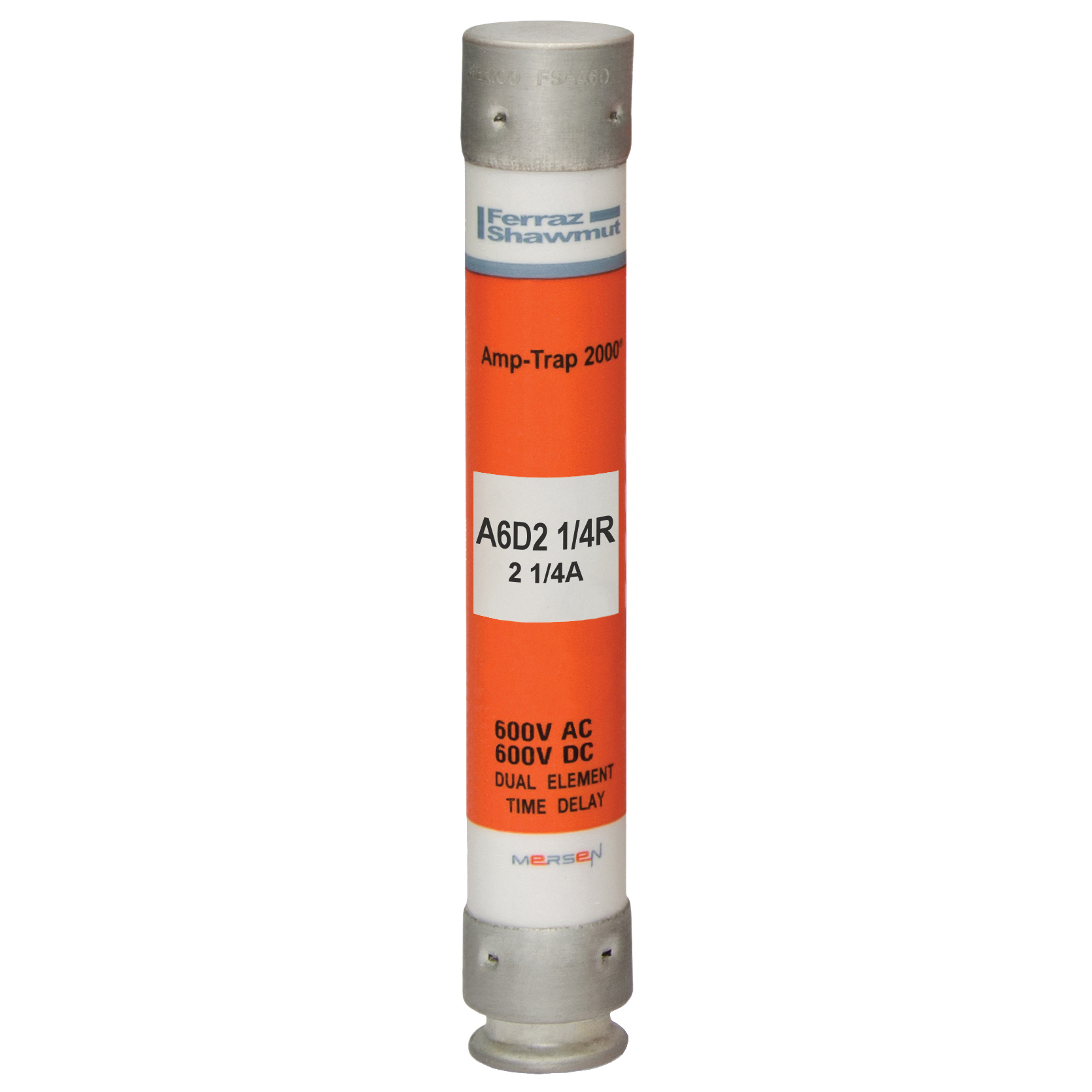 Fuse A6D-R - Class RK1 - Time-Delay 600VAC 600VDC 2.25A Ferrule