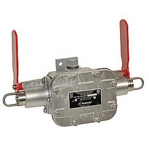 Conveyor Control Pull Cord Switch, Double-End, Series: AFU, 120/240/480/600 VAC/115/230 VDC, 15/0.8/0.4 A, 2NO-2NC Contact Configuration, Plunger Actuator, Flag Arm Indicator, NEMA 3/4/4X/12/IP66 Enclosure, Lug Mounting, Cast Aluminum Case, Environmental Conditions: -40 to 151 deg F