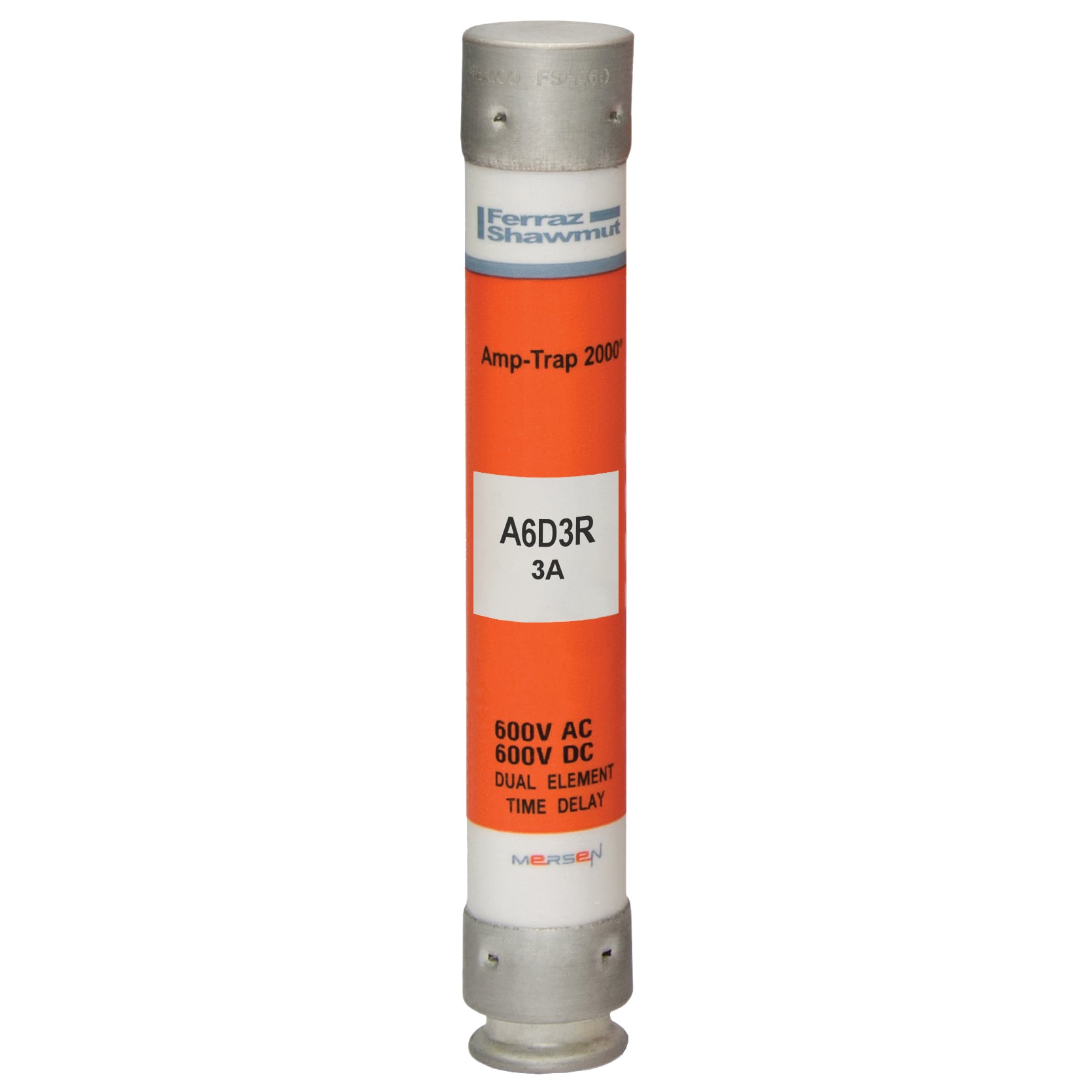 Fuse A6D-R - Class RK1 - Time-Delay 600VAC 600VDC 3A Ferrule