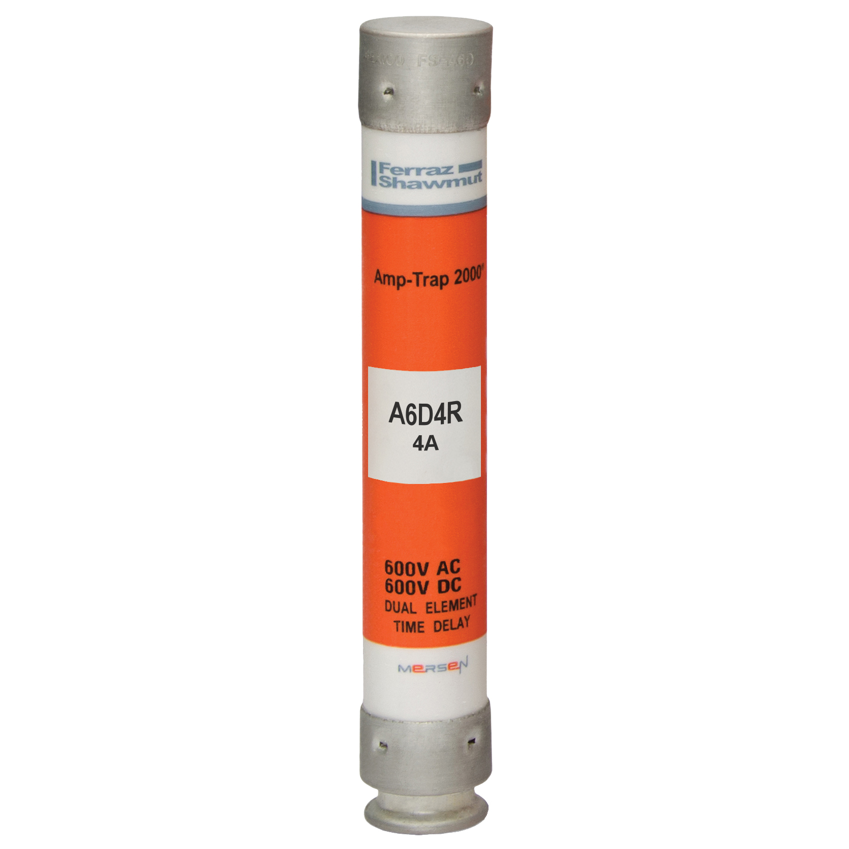 Fuse A6D-R - Class RK1 - Time-Delay 600VAC 600VDC 4A Ferrule