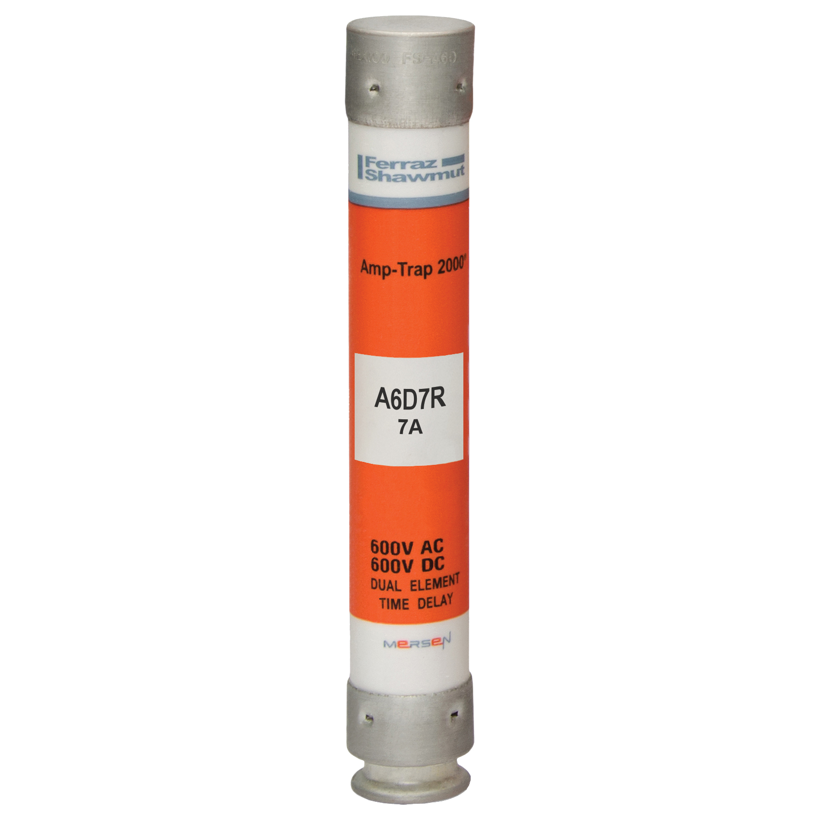 Fuse A6D-R - Class RK1 - Time-Delay 600VAC 600VDC 7A Ferrule