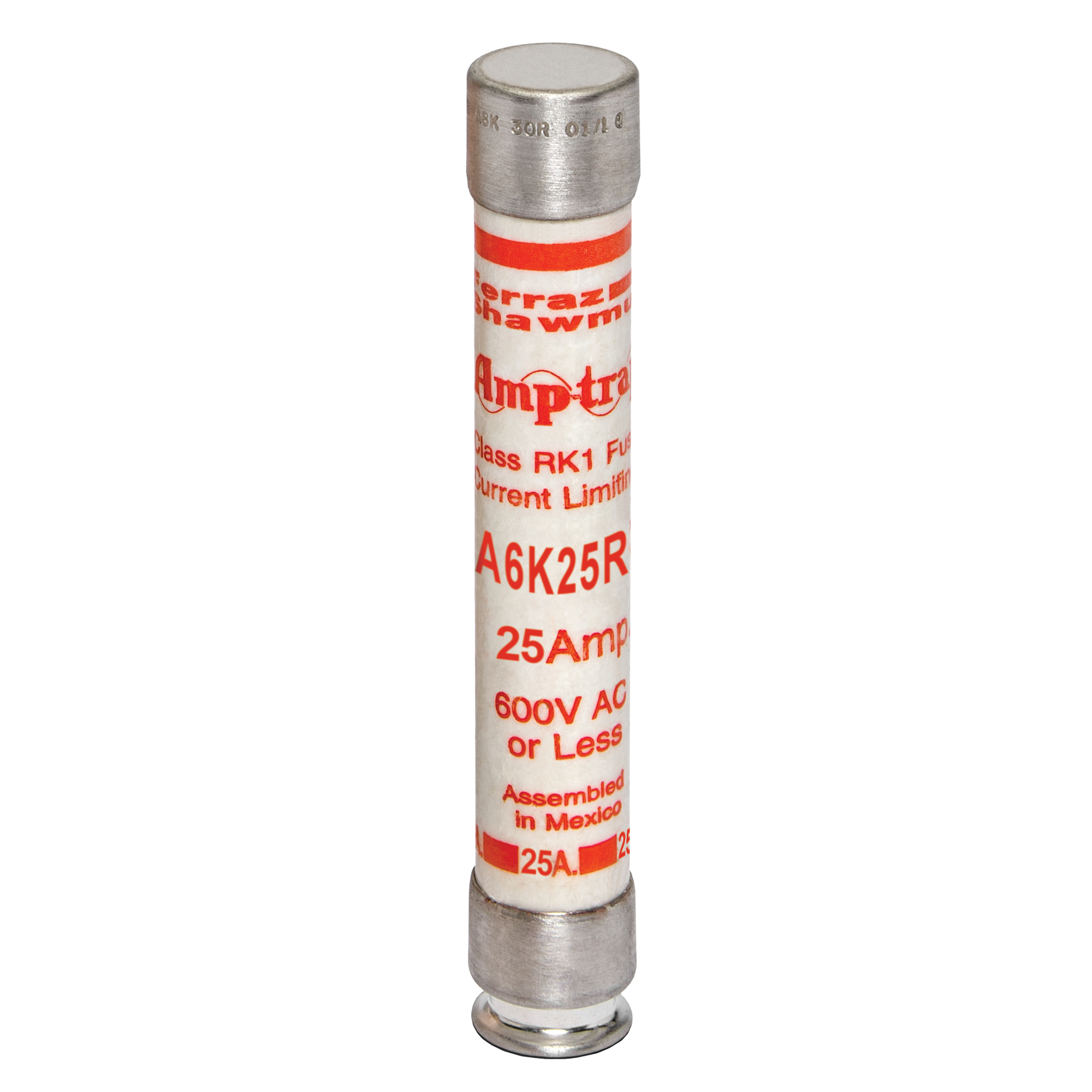 Fuse A6K-R - Class RK1 - Fast-Acting 600VAC 300VDC 25A Ferrule