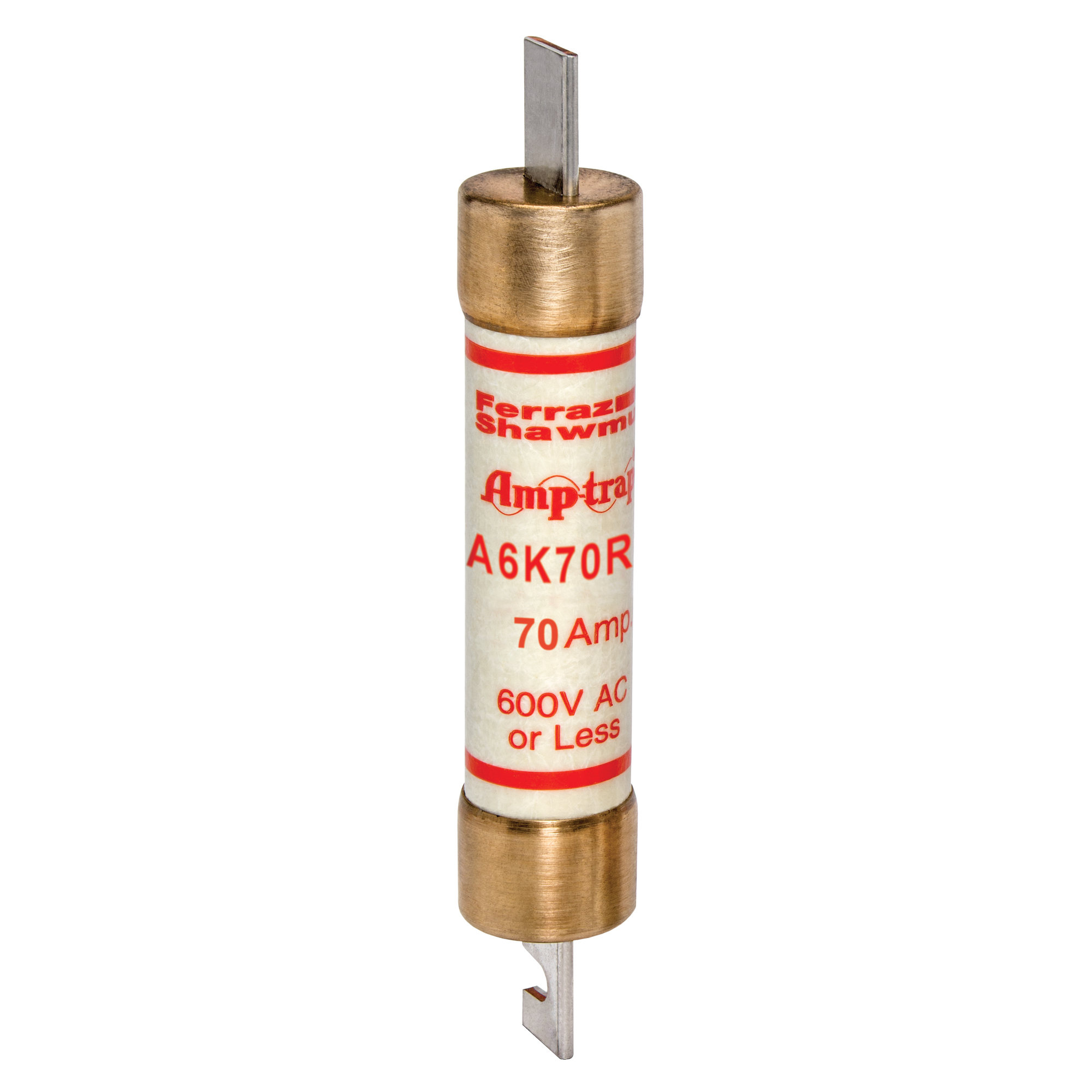 Fuse A6K-R - Class RK1 - Fast-Acting 600VAC 300VDC 70A Blade