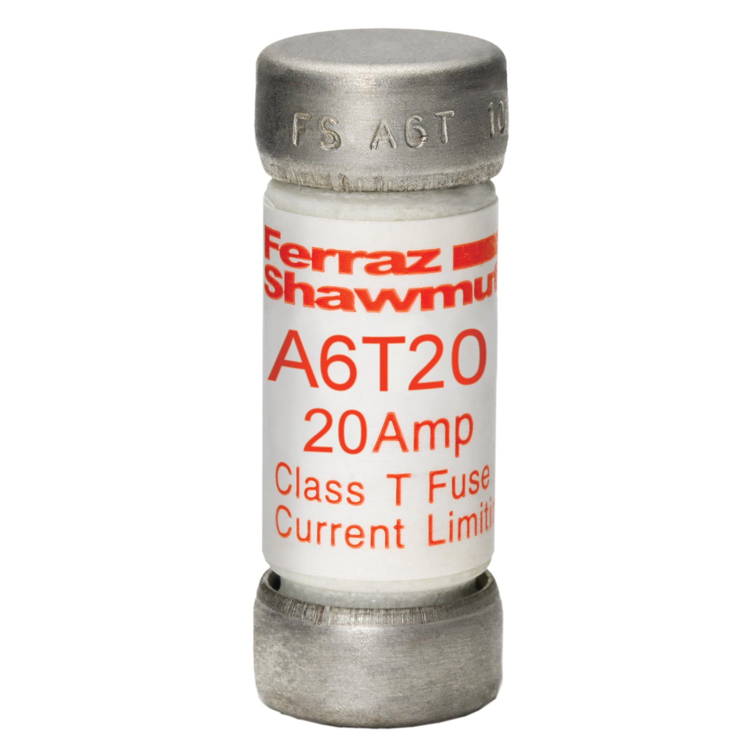 Fuse A6T - Class T - Fast-Acting 600VAC 300VDC 20A Ferrule