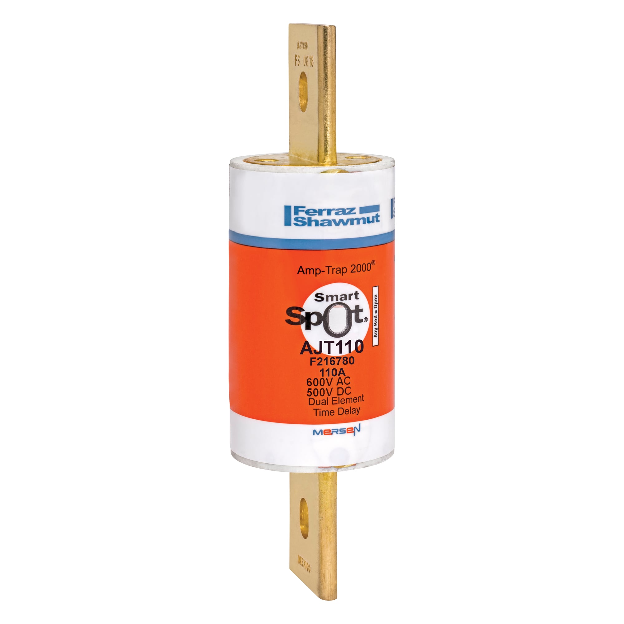Fuse AJT - Class J - Time-delay 600VAC 500VDC 110A Blade SmartSpot