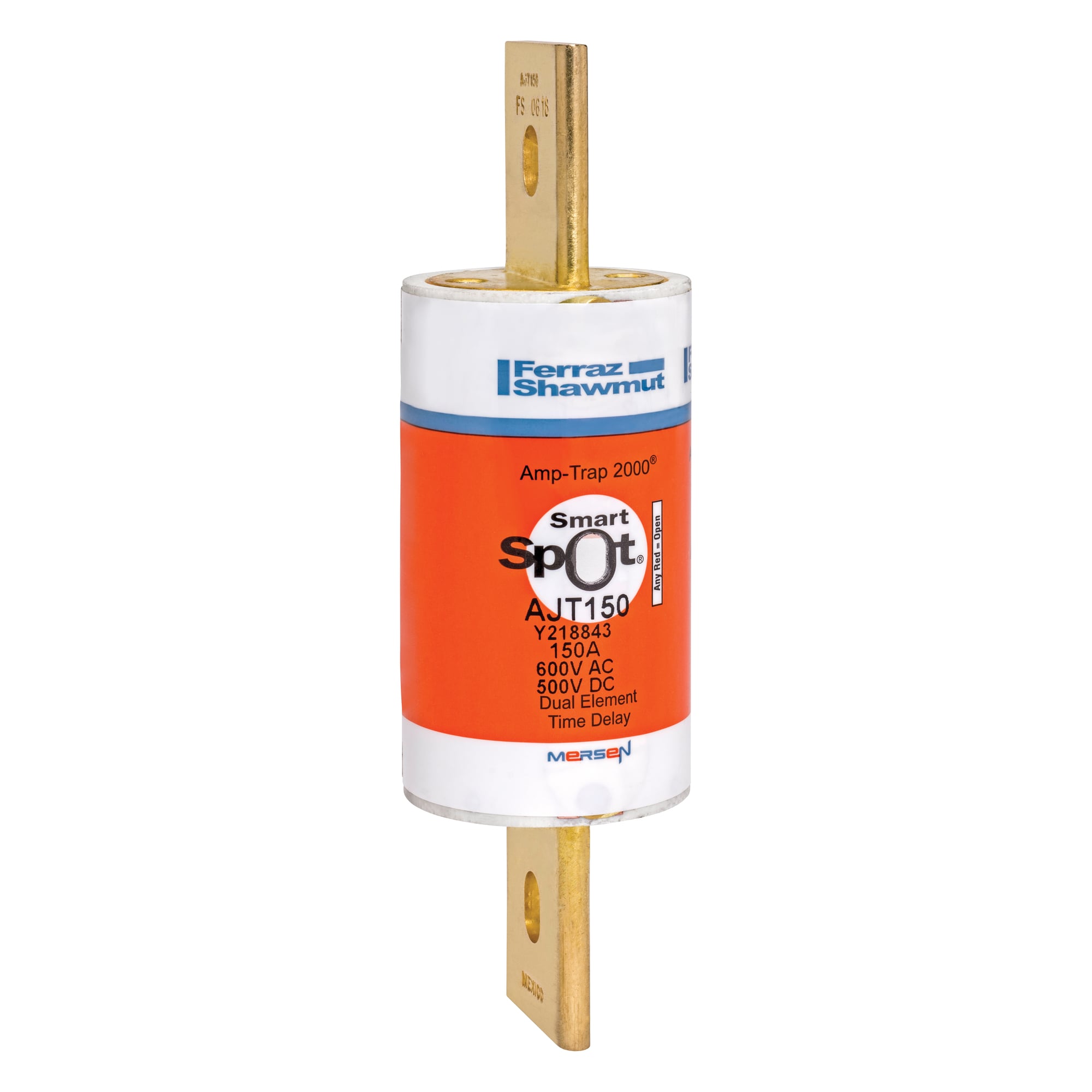 Fuse AJT - Class J - Time-delay 600VAC 500VDC 150A Blade SmartSpot