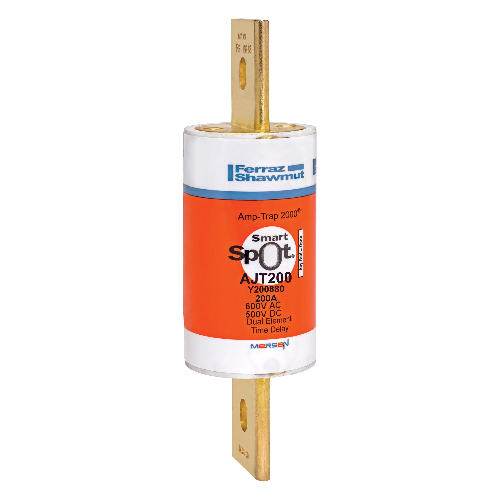 Fuse AJT - Class J - Time-delay 600VAC 500VDC 200A Blade SmartSpot