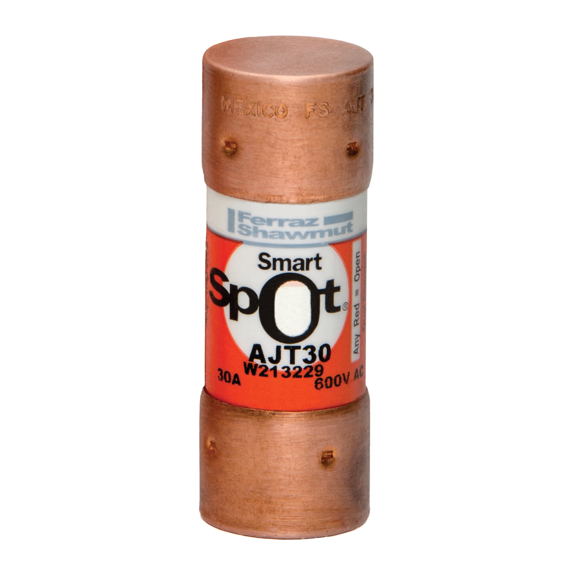 Fuse AJT - Class J - Time-delay 600VAC 400VDC 30A Ferrule SmartSpot