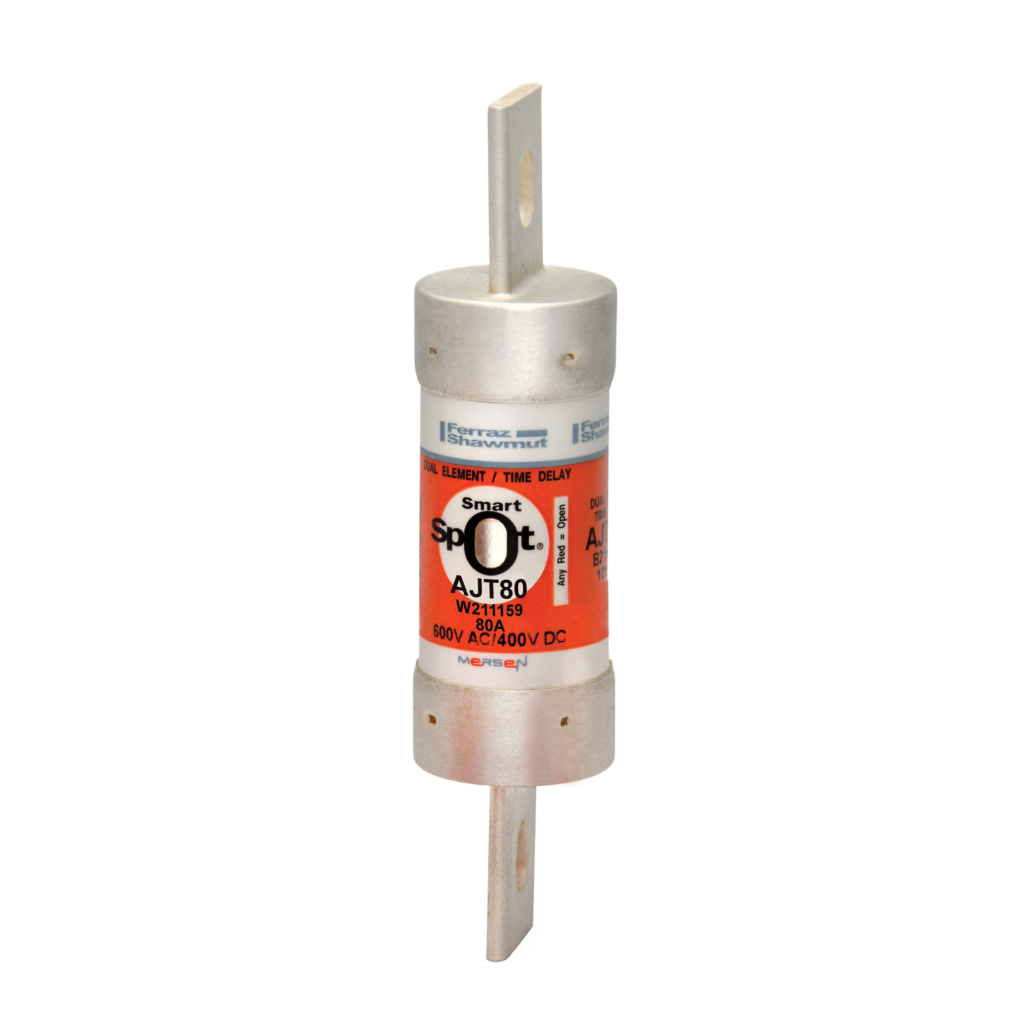 Fuse AJT - Class J - Time-delay 600VAC 400VDC 80A Blade SmartSpot