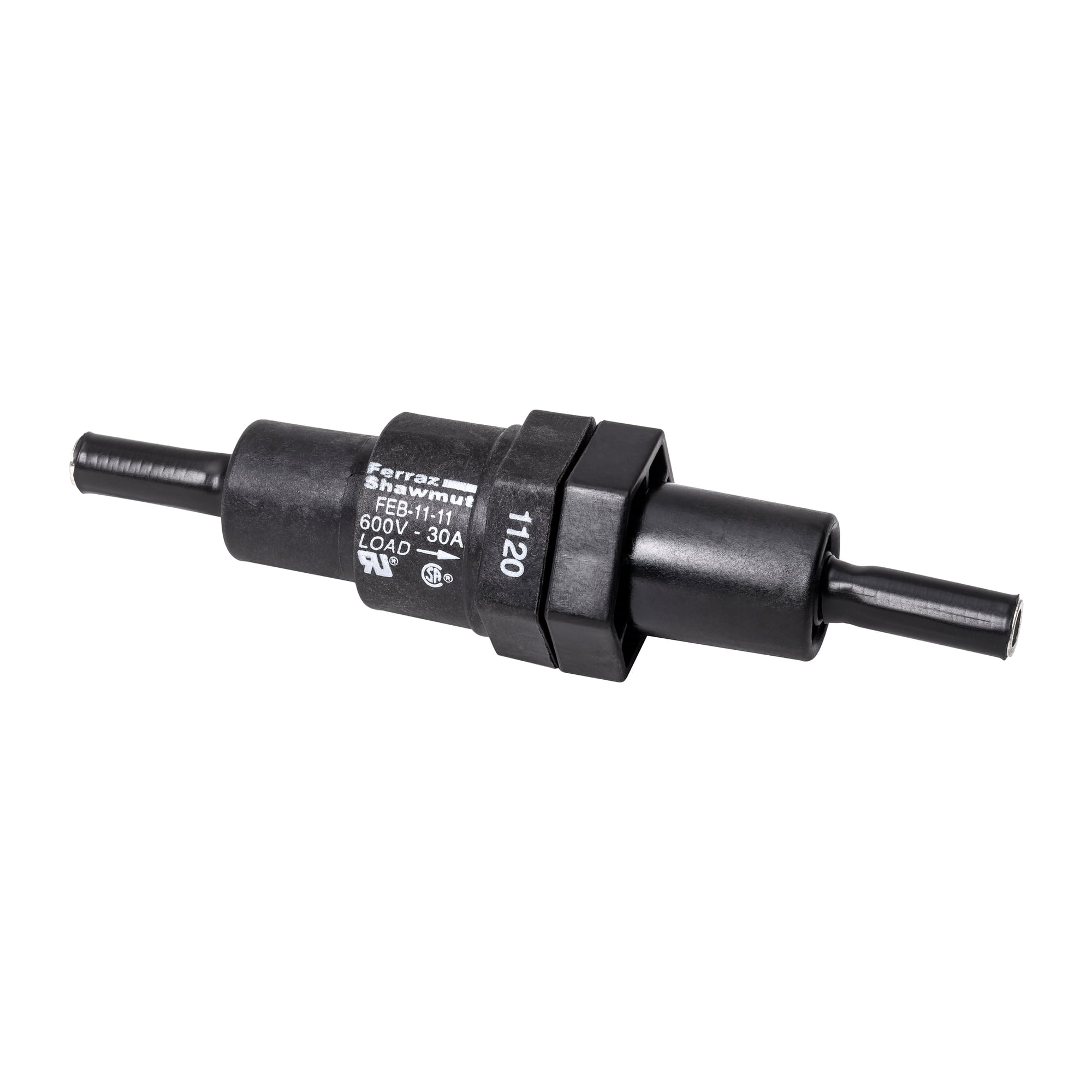 Fuse Block 600VAC 600VDC Midget 30A 1-Pole 11-11 Crimp