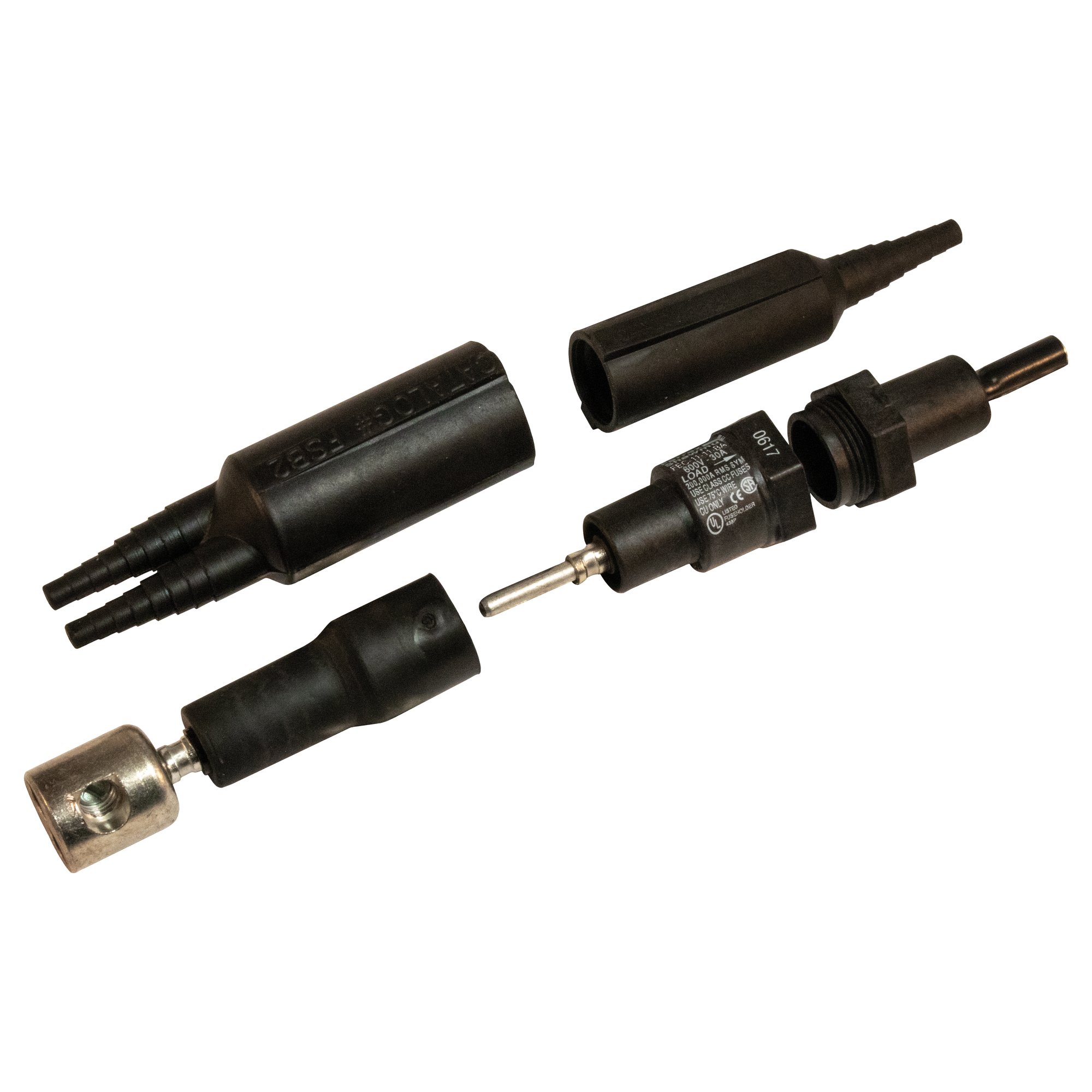 Fuse Block 600VAC 600VDC Class CC 30A 1-Pole 11-11-BA Crimp