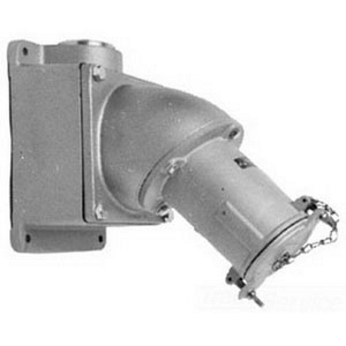 Powertite; Grounding Style 1 Receptacle with AJA Mounting Box; 200 Amp, 600 Volt AC/250 Volt DC, 4-Pole, 4-Wire, Pressure Wire Terminal, 2 Inch Hub