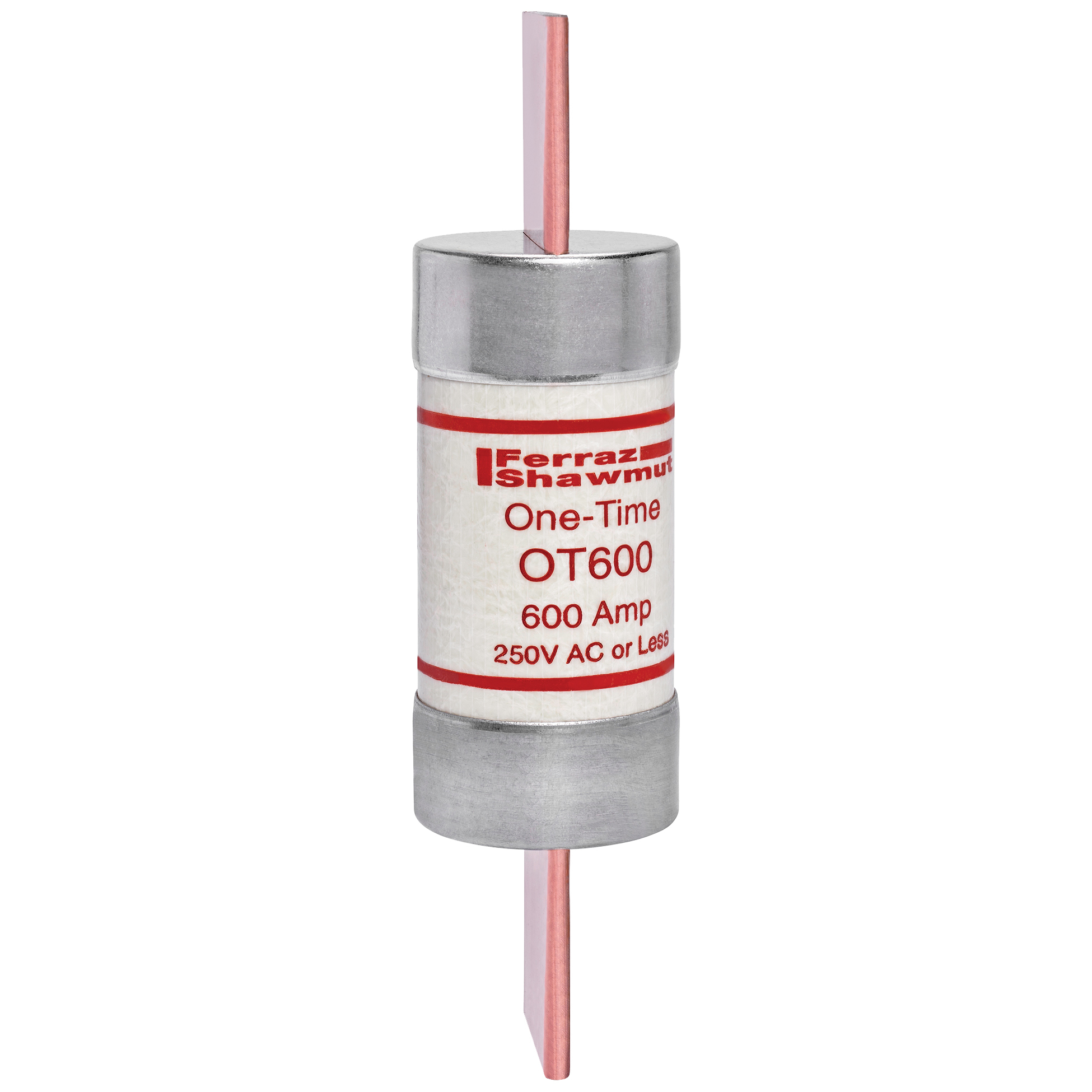 OT600 OT Series Fast Acting Low Voltage North American Style Power Fuse, 600 A, 250 V AC/DC, 20/50 kA Interrupt, Class: K5, Cylindrical Body
