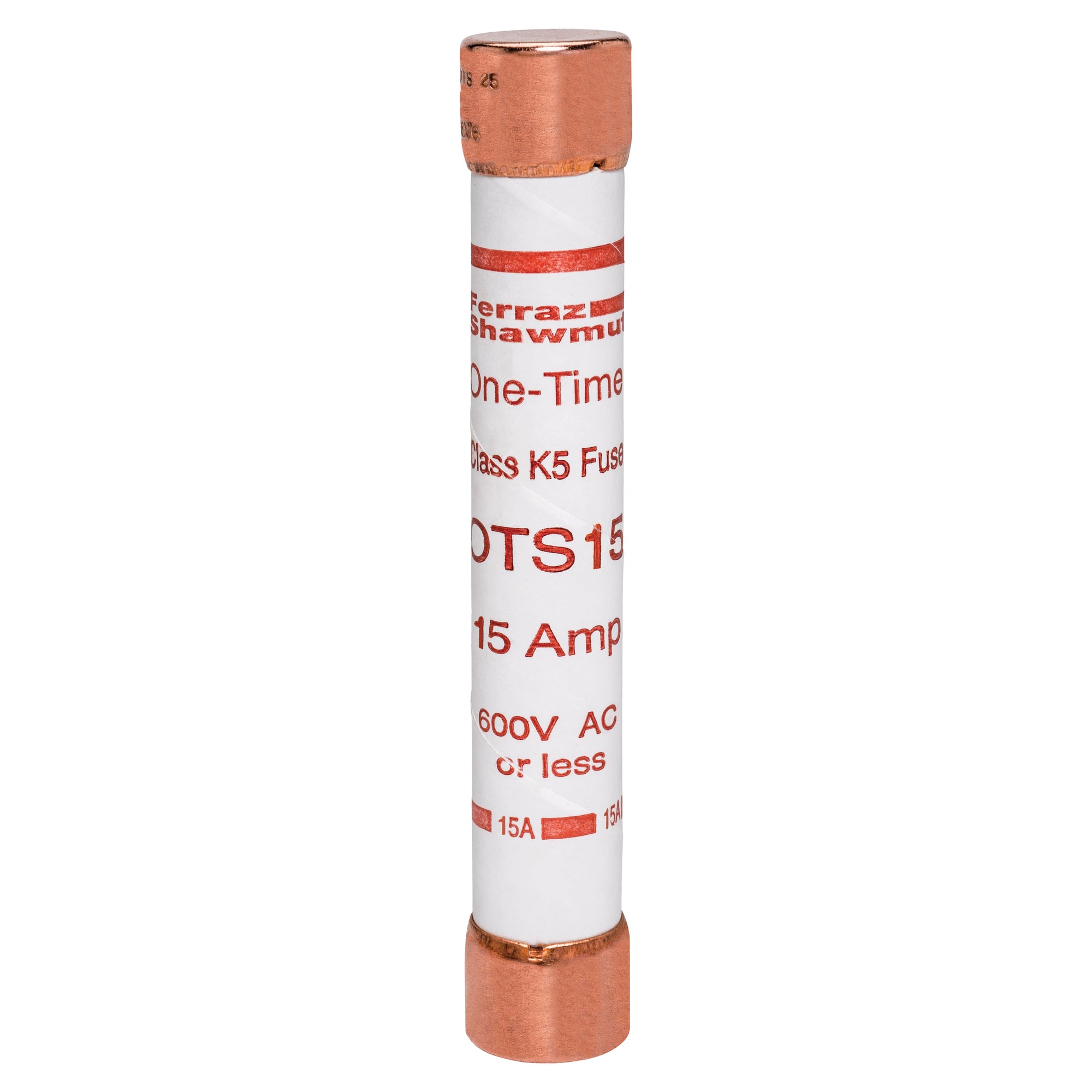 Fuse OTS - Class K5 - Fast-Acting 600VAC 300VDC 15A Ferrule