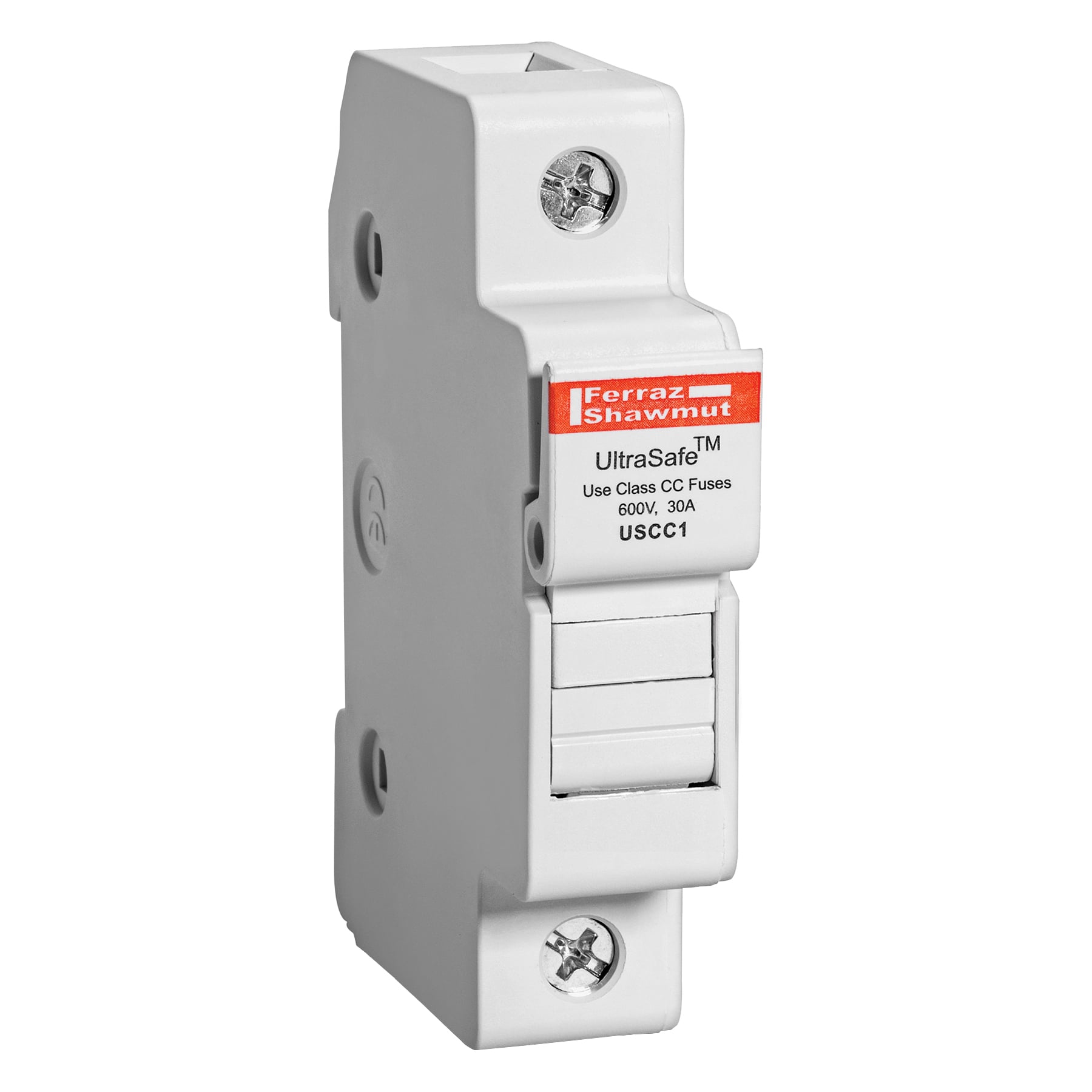 Fuse Holder 600VAC 600VDC Class CC 30A 1-Pole Pressure Plate IP65