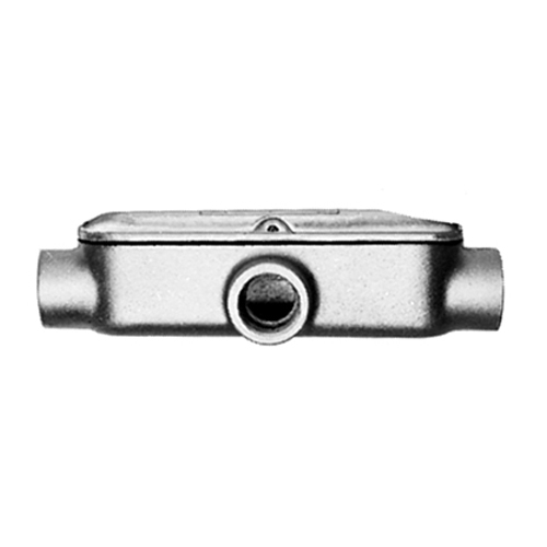 BT400-M Mogul Unilet NEC 8x Type T Conduit Outlet Body With Cast Cover and Neoprene Gasket, 4 in Hub, 16.55 cu-in, Malleable Iron, Triple Coated