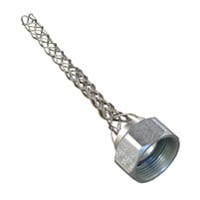 Wire Mesh, Strain Relief, Series: CG Series, 1-1/4 in Trade, 90 deg Angle, Stainless Steel, Zinc Plated Finish, 8.94 in L x 2.13 in W Dimensions