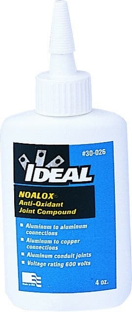Noalox Anti-Oxidant Compound, Specific Gravity: 1.04, Flash Point: 310 DEG F, 4 OZ Squeeze Bottle, Film Type: Petroleum-Based Mixture, UL Listed, For Use With Pressure-Type Wire Connectors Including Lugs, Taps, Service Entrances And Split Bolts