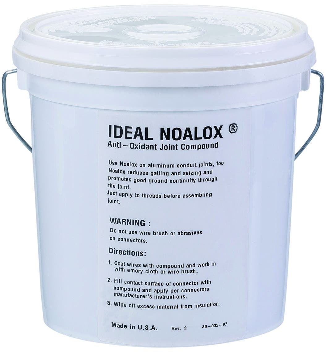 Noalox Anti-Oxidant Compound, Specific Gravity: 1.04, Flash Point: 310 DEG F, 5 GAL Bucket, Film Type: Petroleum-Based Mixture, UL Listed, For Use With Pressure-Type Wire Connectors Including Lugs, Taps, Service Entrances And Split Bolts
