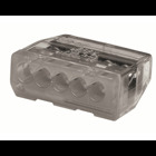 IDEAL, Wire Connector, In-Sure, Push-In, Size: 0.355 IN Length X 0.907 IN Width X 0.729 IN Height, Connection: 5 Ports, Wire Size: #12 AWG - #20 AWG Solid, #14 AWG - #16 AWG (19 Strand Or Less) #18 AWG (7 Strand Or Less) Stranded, #12 AWG - #14 AWG (19 Strand Or Less) #16 AWG (26 Strand Or Less) 318 AWG (16 Strand Or Less) Stranded (Tin Bonded), Color: Gray, Voltage Rating: 600 V Maximum Building Wire, 1000 V Maximum Signs And Lighting Fixtures, Temperature Rating: 105 DEG C Shell Rated, Wire Type: Solid, Stranded, Stranded (Tin Bonded), Model: 87