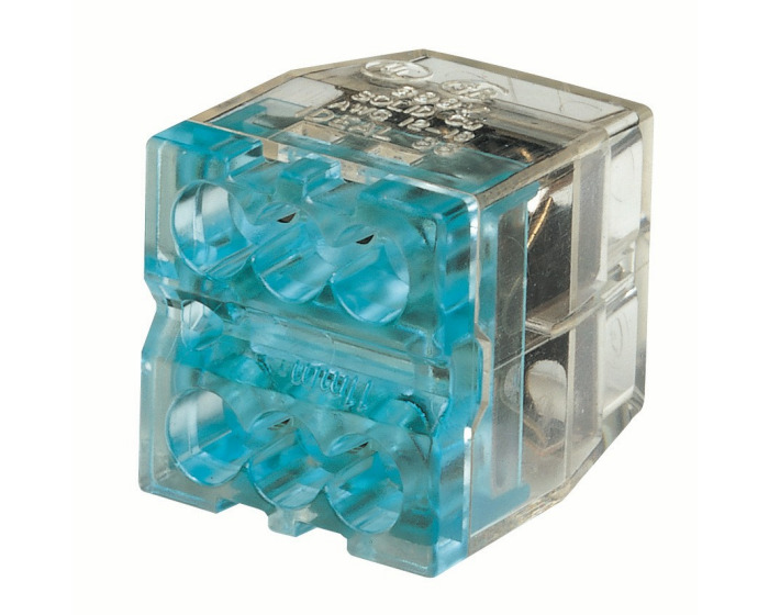 IDEAL, Wire Connector, In-Sure, Push-In, Size: 0.607 IN Length X 0.603 IN Width X 0.729 IN Height, Connection: 6 Stacked Ports, Wire Size: #12 AWG - #20 AWG Solid, #14 AWG - #16 AWG (19 Strand Or Less) #18 AWG (7 Strand Or Less) Stranded, #12 AWG - #14 AWG (19 Strand Or Less) #16 AWG (26 Strand Or Less) 318 AWG (16 Strand Or Less) Stranded (Tin Bonded), Color: Blue, Voltage Rating: 600 V Maximum Building Wire, 1000 V Maximum Signs And Lighting Fixtures, Temperature Rating: 105 DEG C Shell Rated, Wire Type: Solid, Stranded, Stranded (Tin Bonded), Model: 88
