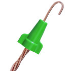 IDEAL, Grounding Wire Connector, Greenie, Twist-On, Number Of Conductors: 2 to 5, Conductor Range: 14 - 10 AWG, Min 2 - 14, MAX 4-12, Material: Polypropylene, Color: Green, Voltage Rating: 600 V, Environmental Conditions: Tough, UL 94V-2 Flame-Retardant Shell, Model Number: 92, Width: 29/32 IN, Height: 1-5/32 IN, Flammability Rating: UL 94V-2