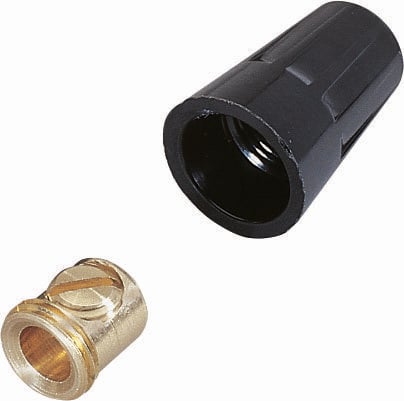 IDEAL, Wire Connector, Set-Screw, Size: 11/16 IN Width X 1-1/64 IN Height, Number Of Conductors: 1 to 6, Wire Size: 20 - 10 AWG, Material: Brass, Flame-retardant polypropylene shell, Color: Brass Connector, Black Shell, Voltage Rating: 600 V, Temperature Rating: 150 , 302 DEG C, DEG F, Model: 22, Width: 11/16 IN, Height: 115625 IN