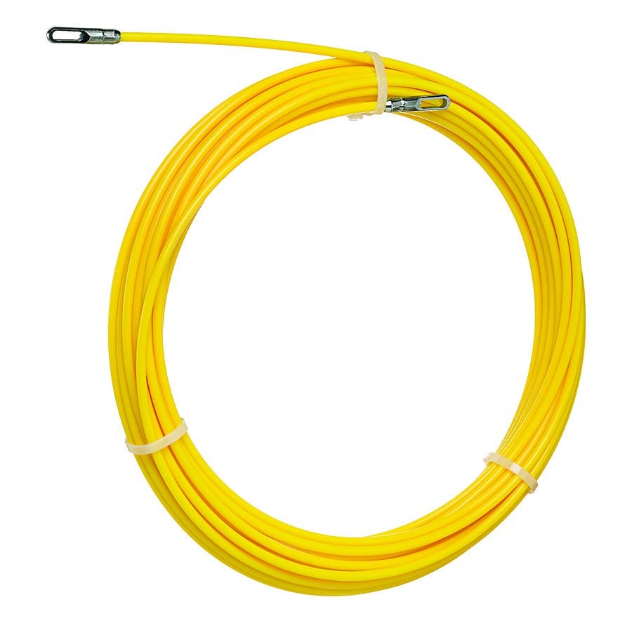 IDEAL, Fish Tape, S-Class, Length: 200 FT, Tape End: Eyelet, Material: Nylon Jacket, Structural Glass Core, Fiberglass Tape, Diameter: 3/16 IN