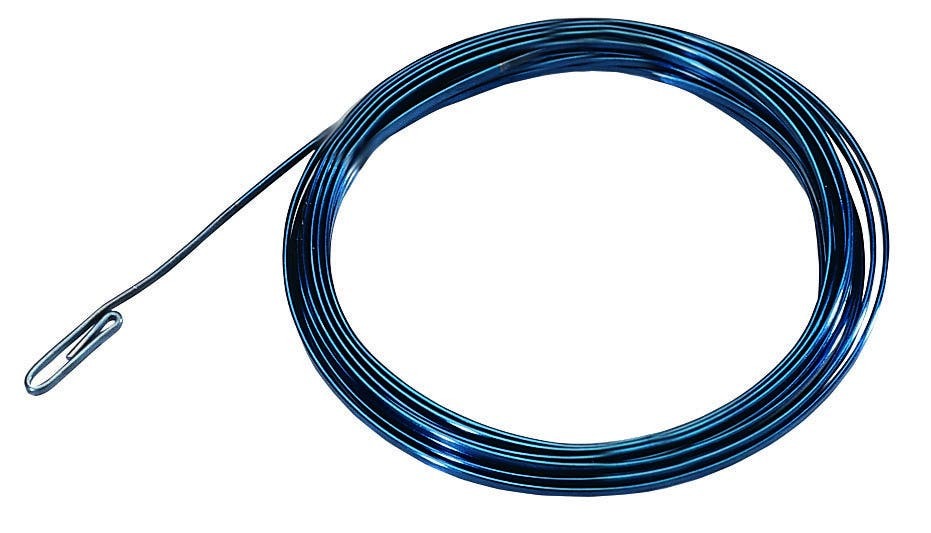 IDEAL, Fish Tape, Blued-Steel, Length: 400 FT, Width: 1/4 IN, Thickness: 060 IN, Tensile Strength: 1600 LB, Tape End: Formed Hook, Material: Highest Grade Carbon Steel